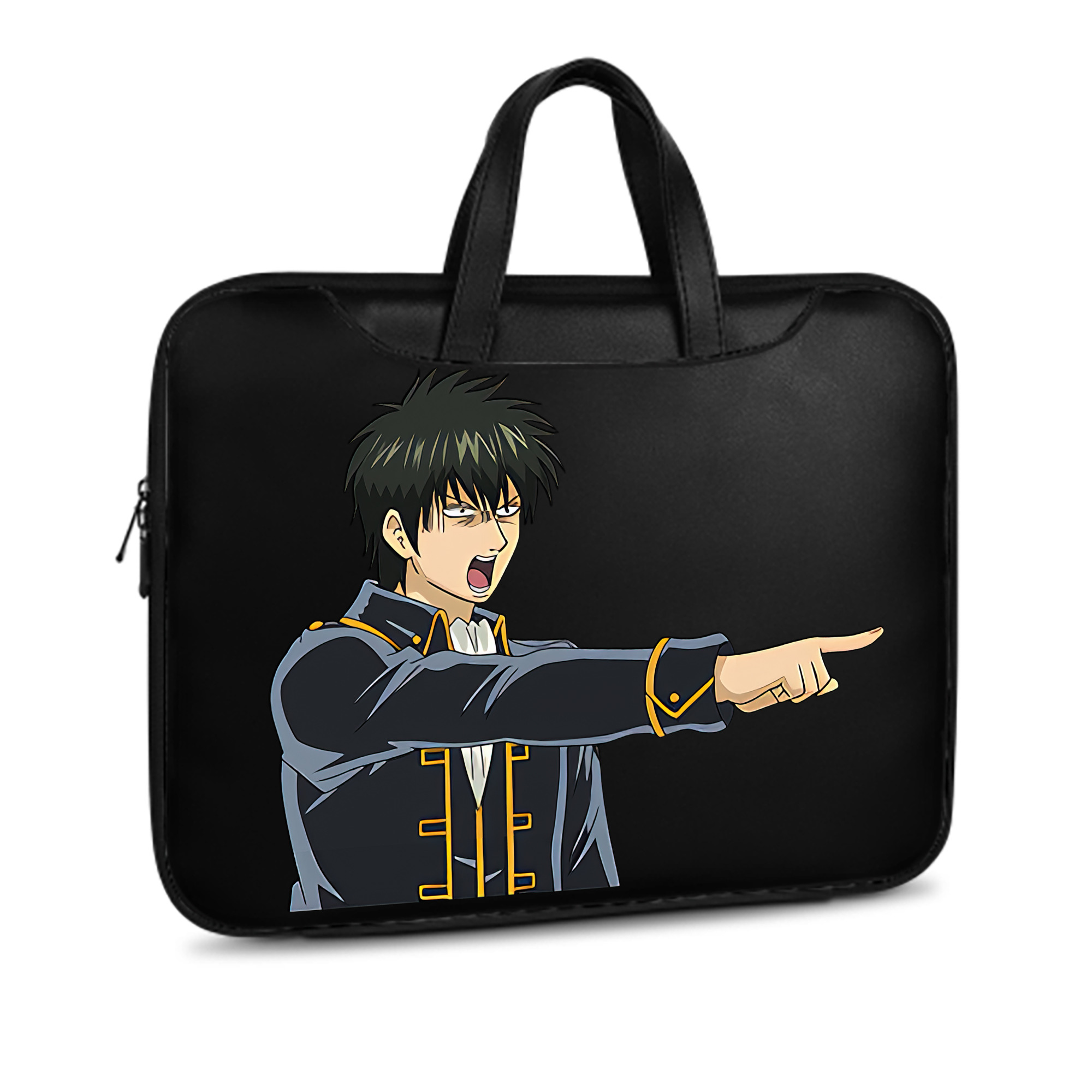 （画像用） ぎんたま 坂田銀時（さかたぎんとき） 神楽 志村新八（しむら しんぱち） GINTAMA Sakata Gintoki Kagura Shimura Shinpachi レザーラップトップバッグ　ノートパソコンケース