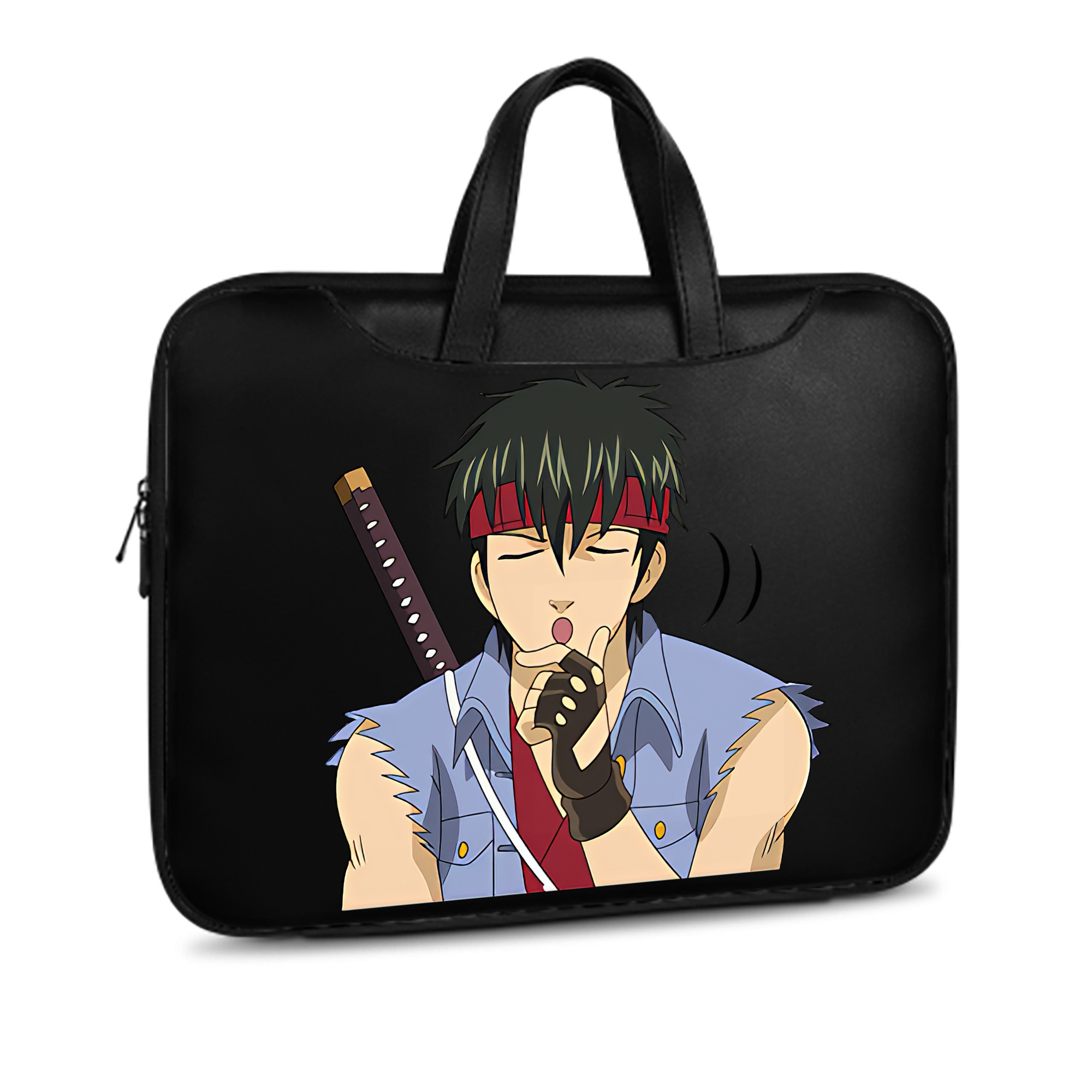 （画像用） ぎんたま 坂田銀時（さかたぎんとき） 神楽 志村新八（しむら しんぱち） GINTAMA Sakata Gintoki Kagura Shimura Shinpachi レザーラップトップバッグ　ノートパソコンケース