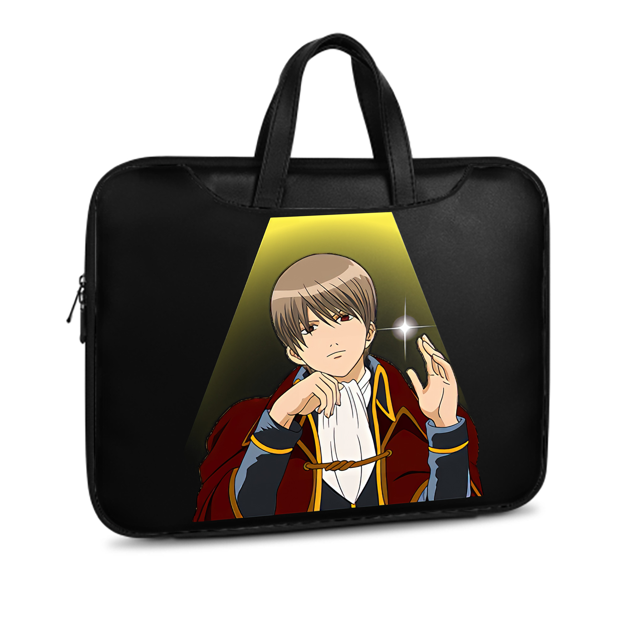 （画像用） ぎんたま 坂田銀時（さかたぎんとき） 神楽 志村新八（しむら しんぱち） GINTAMA Sakata Gintoki Kagura Shimura Shinpachi レザーラップトップバッグ　ノートパソコンケース