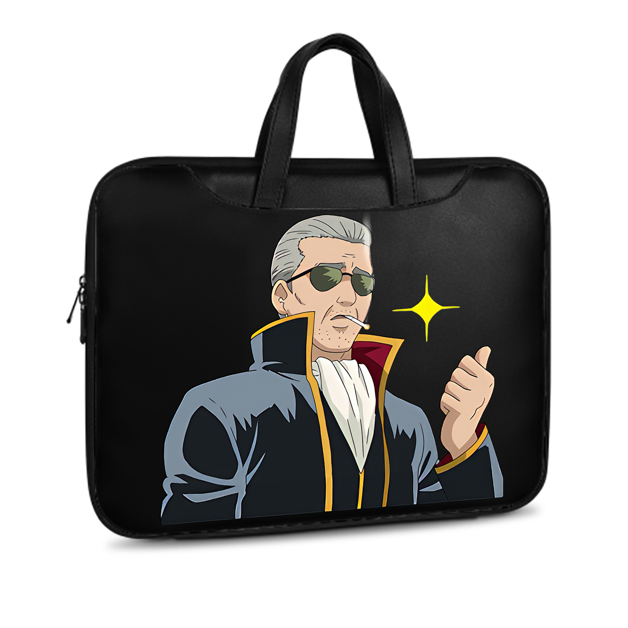 （画像用） ぎんたま 坂田銀時（さかたぎんとき） 神楽 志村新八（しむら しんぱち） GINTAMA Sakata Gintoki Kagura Shimura Shinpachi レザーラップトップバッグ　ノートパソコンケース