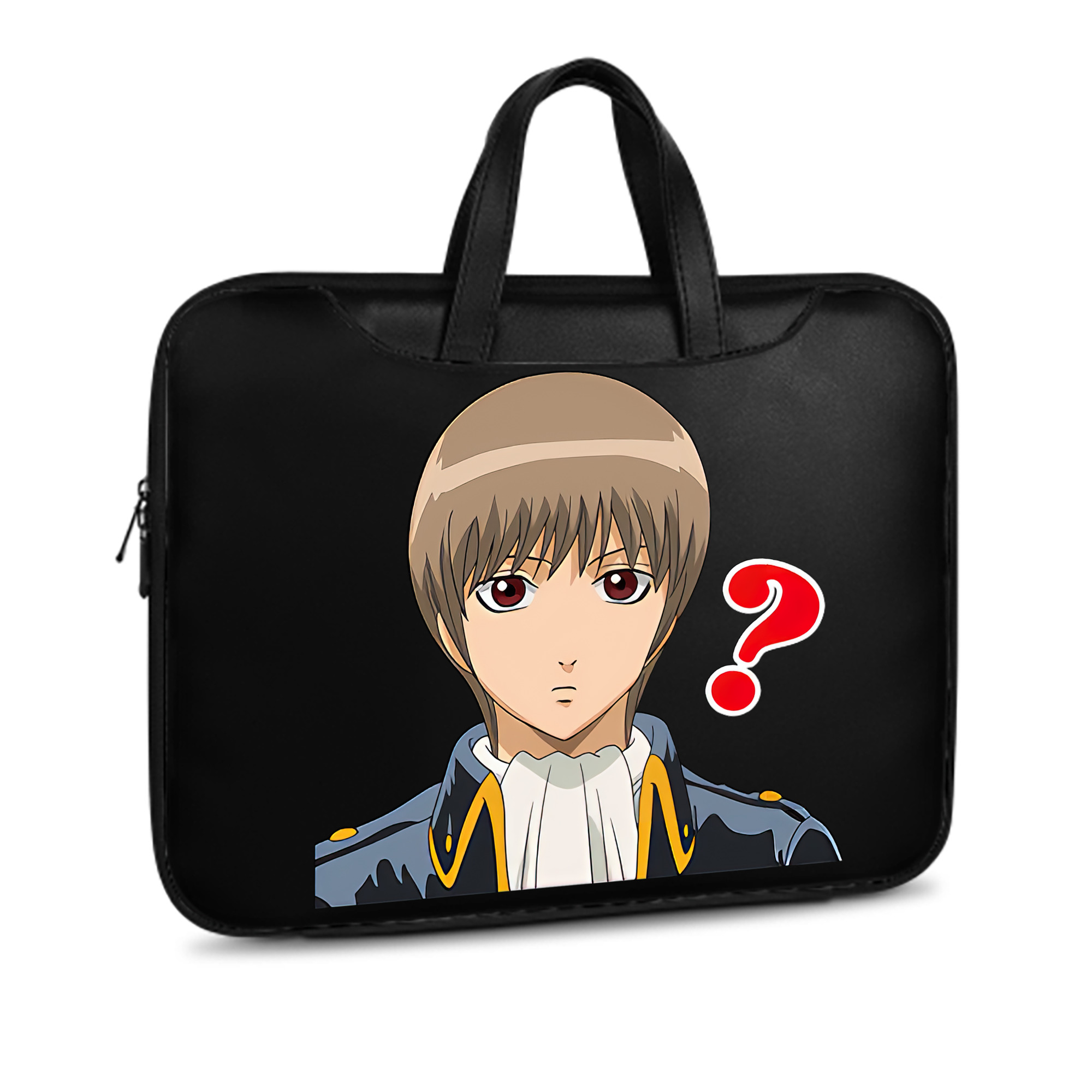 （画像用） ぎんたま 坂田銀時（さかたぎんとき） 神楽 志村新八（しむら しんぱち） GINTAMA Sakata Gintoki Kagura Shimura Shinpachi レザーラップトップバッグ　ノートパソコンケース