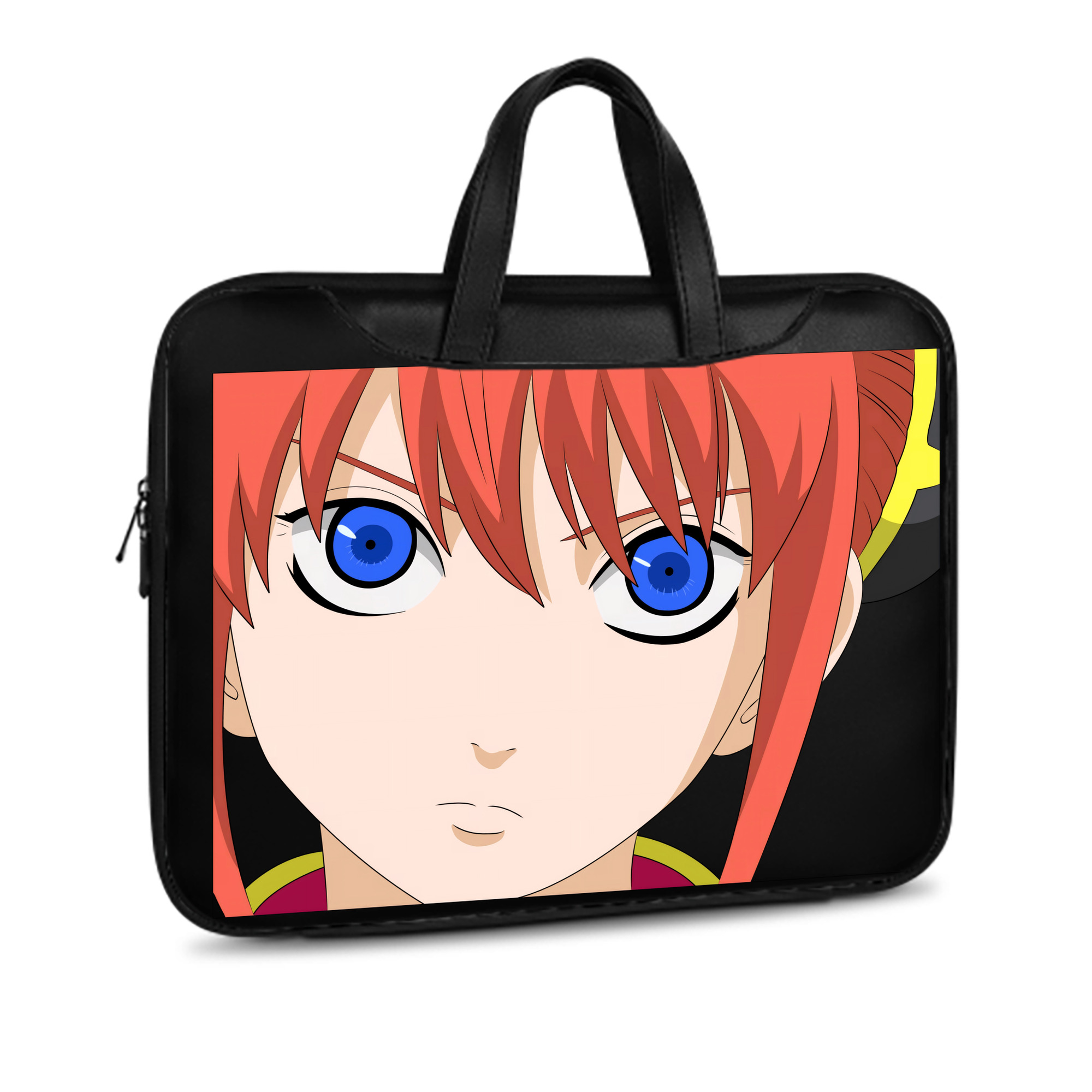 （画像用） ぎんたま 坂田銀時（さかたぎんとき） 神楽 志村新八（しむら しんぱち） GINTAMA Sakata Gintoki Kagura Shimura Shinpachi レザーラップトップバッグ　ノートパソコンケース