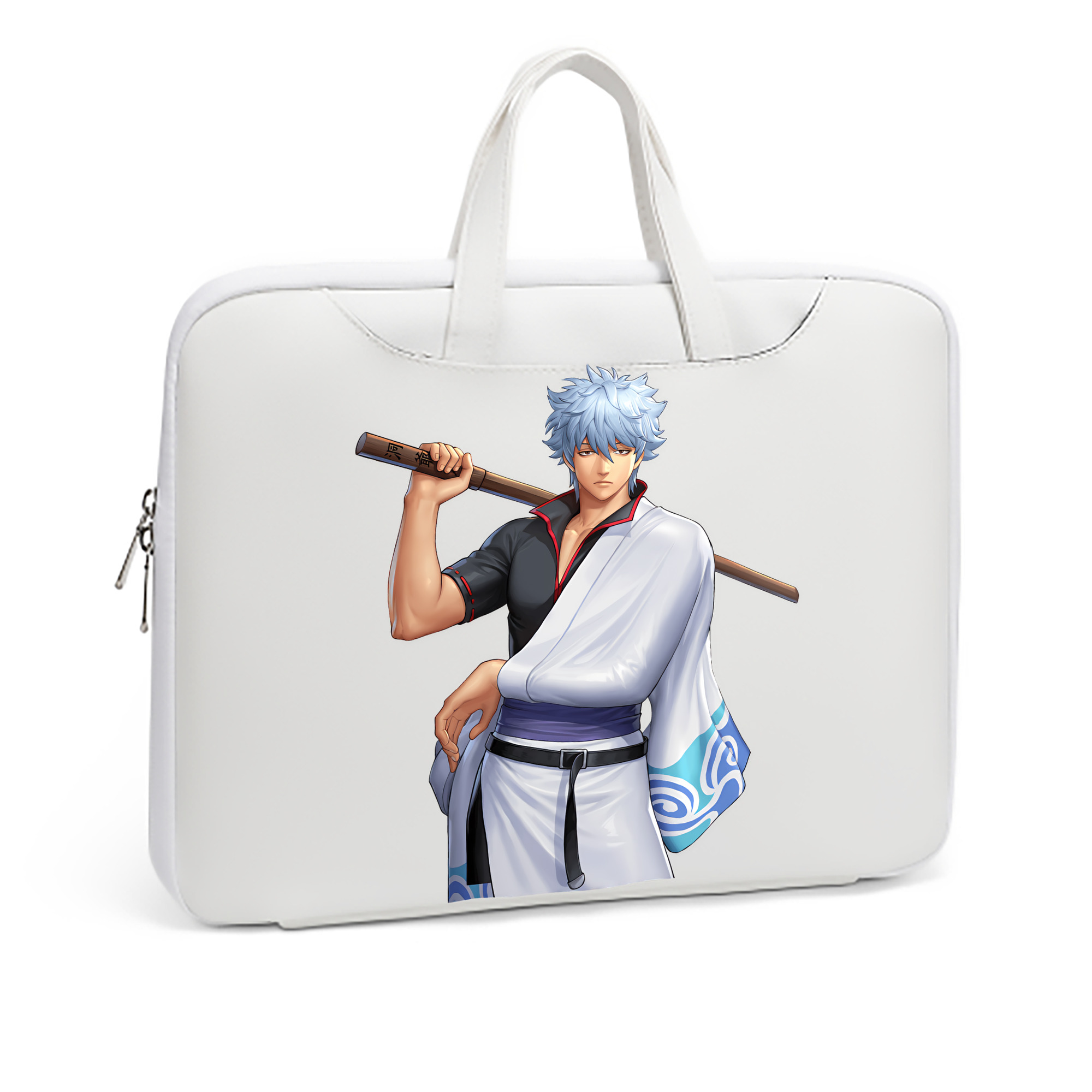 （画像用） ぎんたま 坂田銀時（さかたぎんとき） 神楽 志村新八（しむら しんぱち） GINTAMA Sakata Gintoki Kagura Shimura Shinpachi レザーラップトップバッグ　ノートパソコンケース
