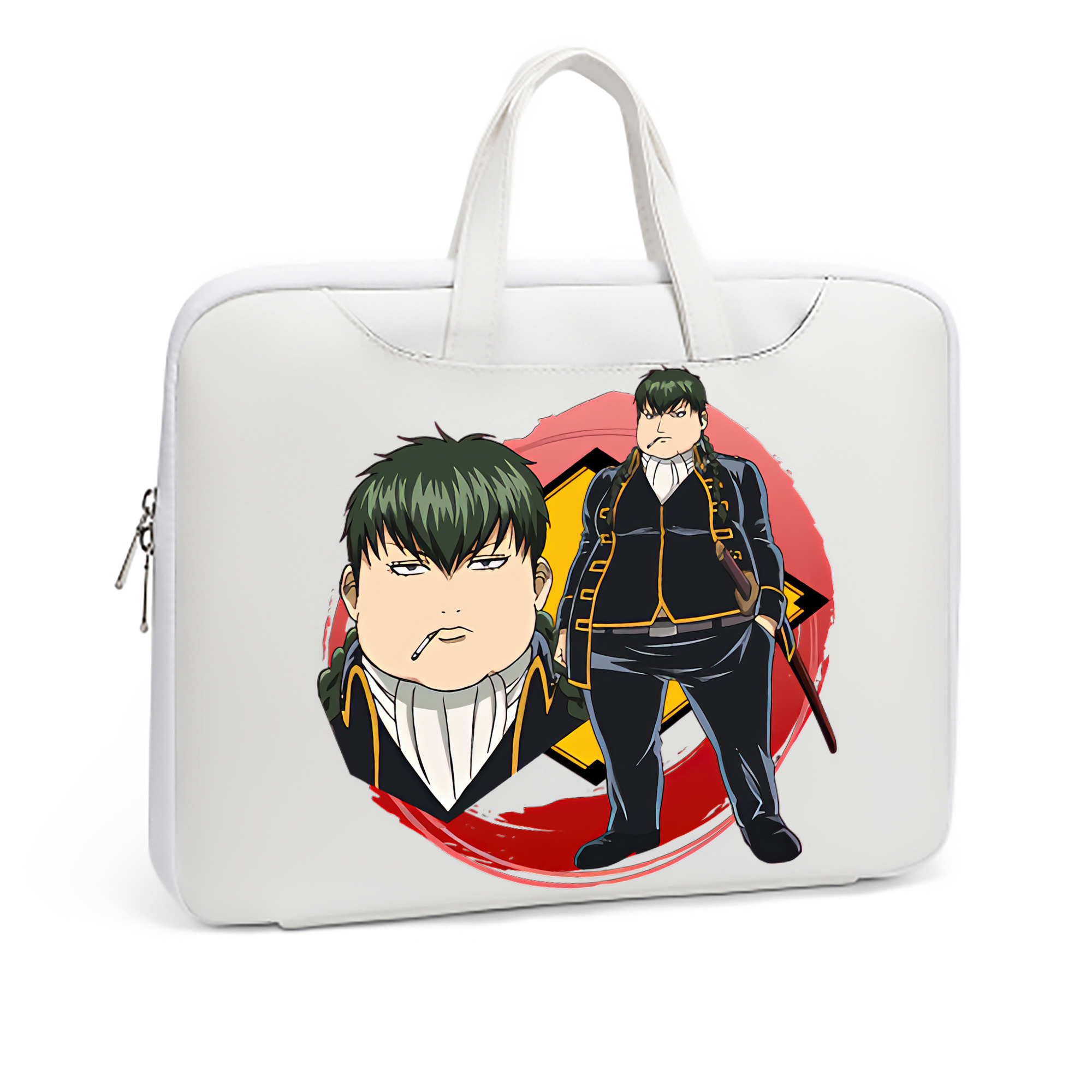 （画像用） ぎんたま 坂田銀時（さかたぎんとき） 神楽 志村新八（しむら しんぱち） GINTAMA Sakata Gintoki Kagura Shimura Shinpachi レザーラップトップバッグ　ノートパソコンケース