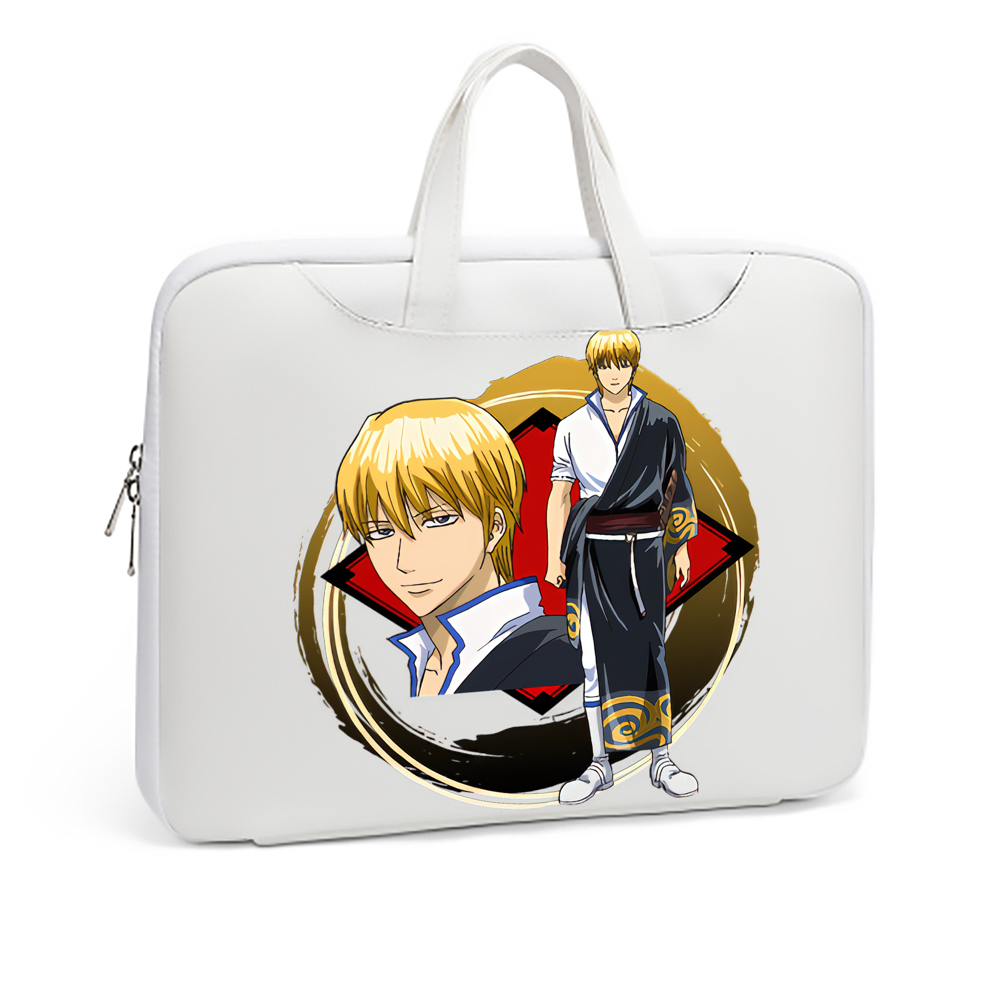 （画像用） ぎんたま 坂田銀時（さかたぎんとき） 神楽 志村新八（しむら しんぱち） GINTAMA Sakata Gintoki Kagura Shimura Shinpachi レザーラップトップバッグ　ノートパソコンケース