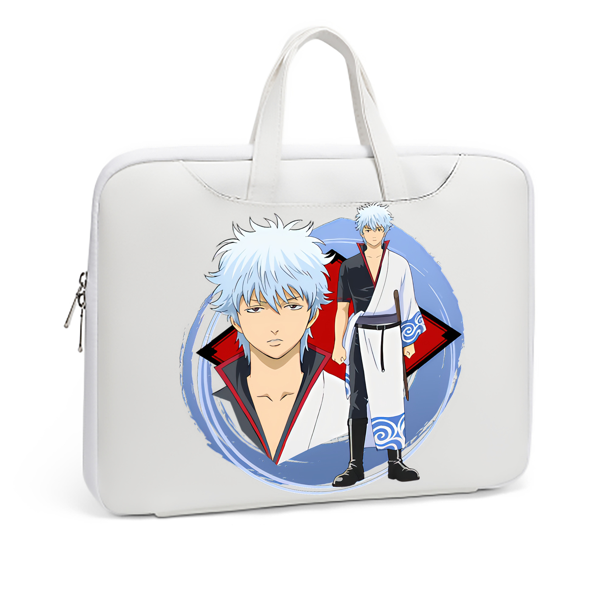 （画像用） ぎんたま 坂田銀時（さかたぎんとき） 神楽 志村新八（しむら しんぱち） GINTAMA Sakata Gintoki Kagura Shimura Shinpachi レザーラップトップバッグ　ノートパソコンケース