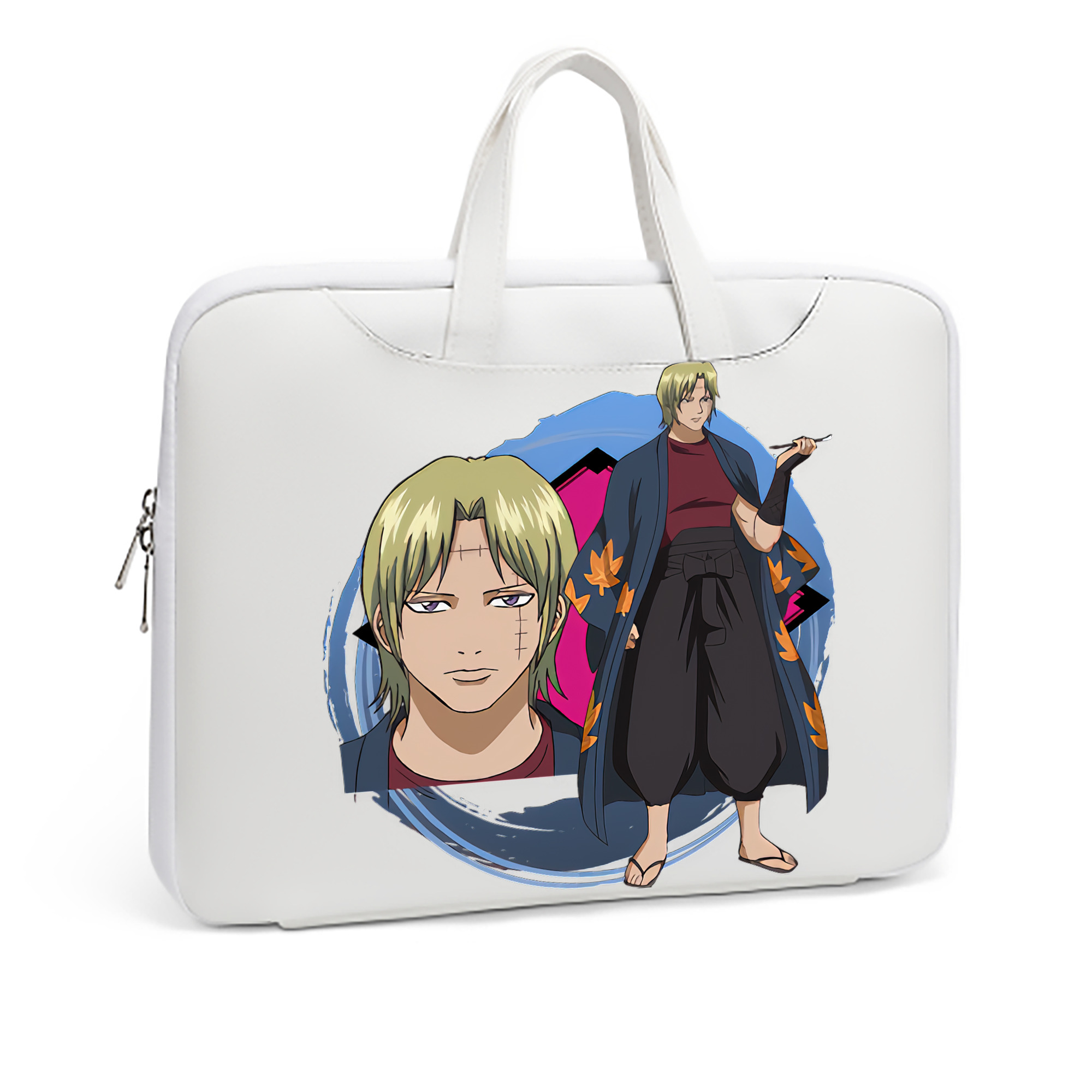 （画像用） ぎんたま 坂田銀時（さかたぎんとき） 神楽 志村新八（しむら しんぱち） GINTAMA Sakata Gintoki Kagura Shimura Shinpachi レザーラップトップバッグ　ノートパソコンケース