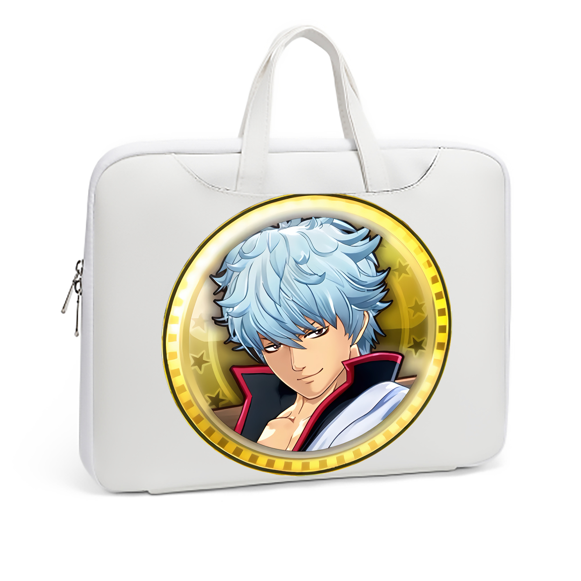 （画像用） ぎんたま 坂田銀時（さかたぎんとき） 神楽 志村新八（しむら しんぱち） GINTAMA Sakata Gintoki Kagura Shimura Shinpachi レザーラップトップバッグ　ノートパソコンケース