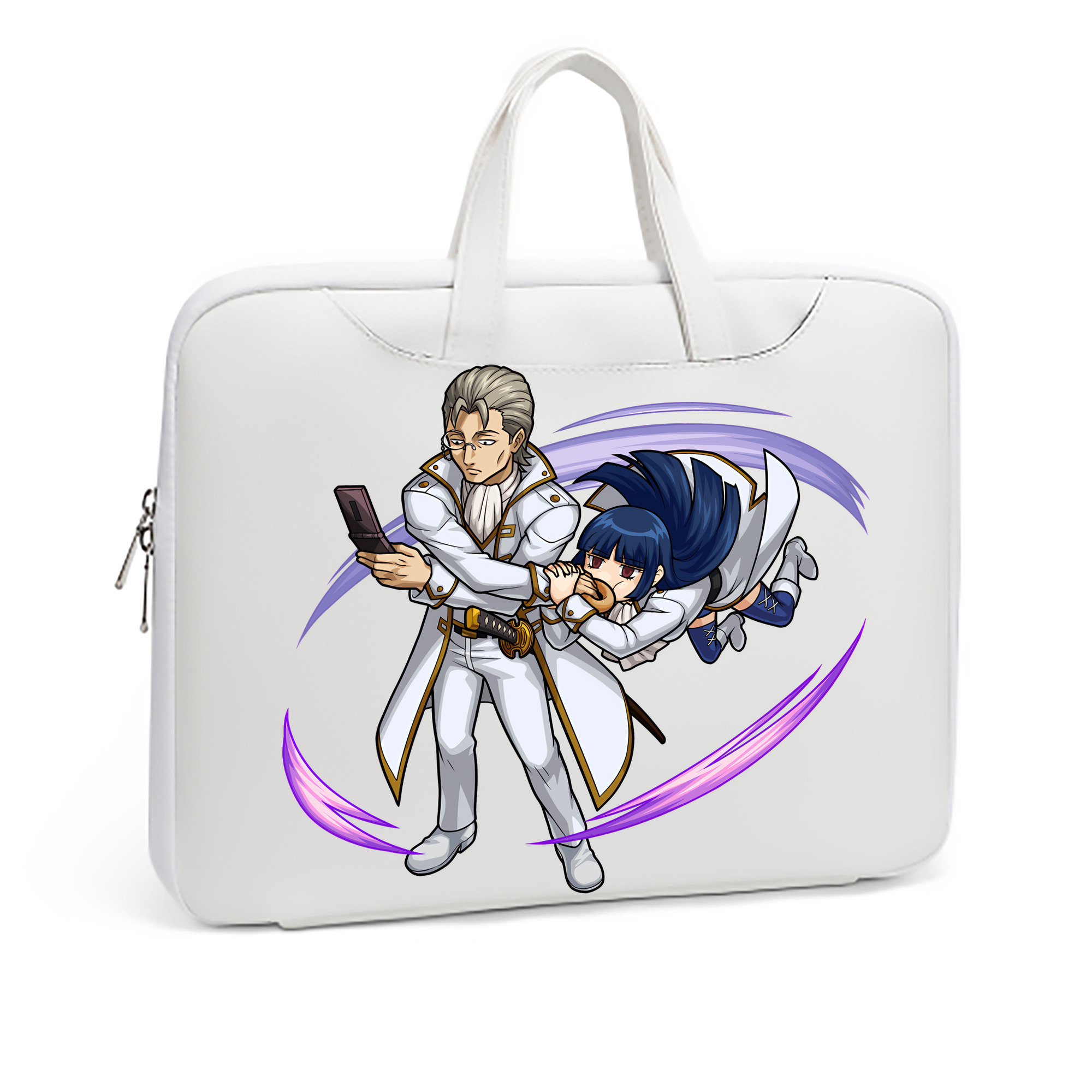 （画像用） ぎんたま 坂田銀時（さかたぎんとき） 神楽 志村新八（しむら しんぱち） GINTAMA Sakata Gintoki Kagura Shimura Shinpachi レザーラップトップバッグ　ノートパソコンケース
