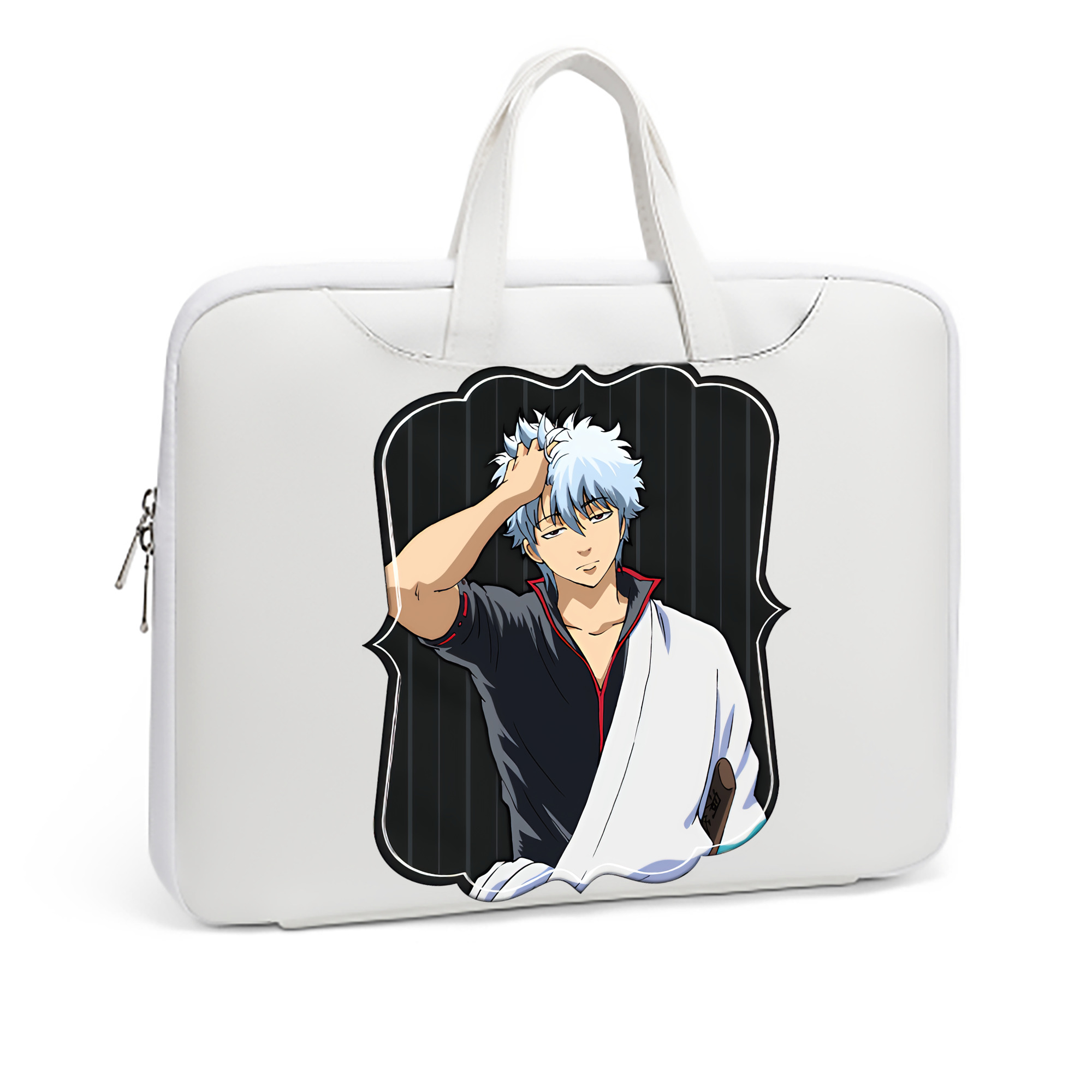（画像用） ぎんたま 坂田銀時（さかたぎんとき） 神楽 志村新八（しむら しんぱち） GINTAMA Sakata Gintoki Kagura Shimura Shinpachi レザーラップトップバッグ　ノートパソコンケース