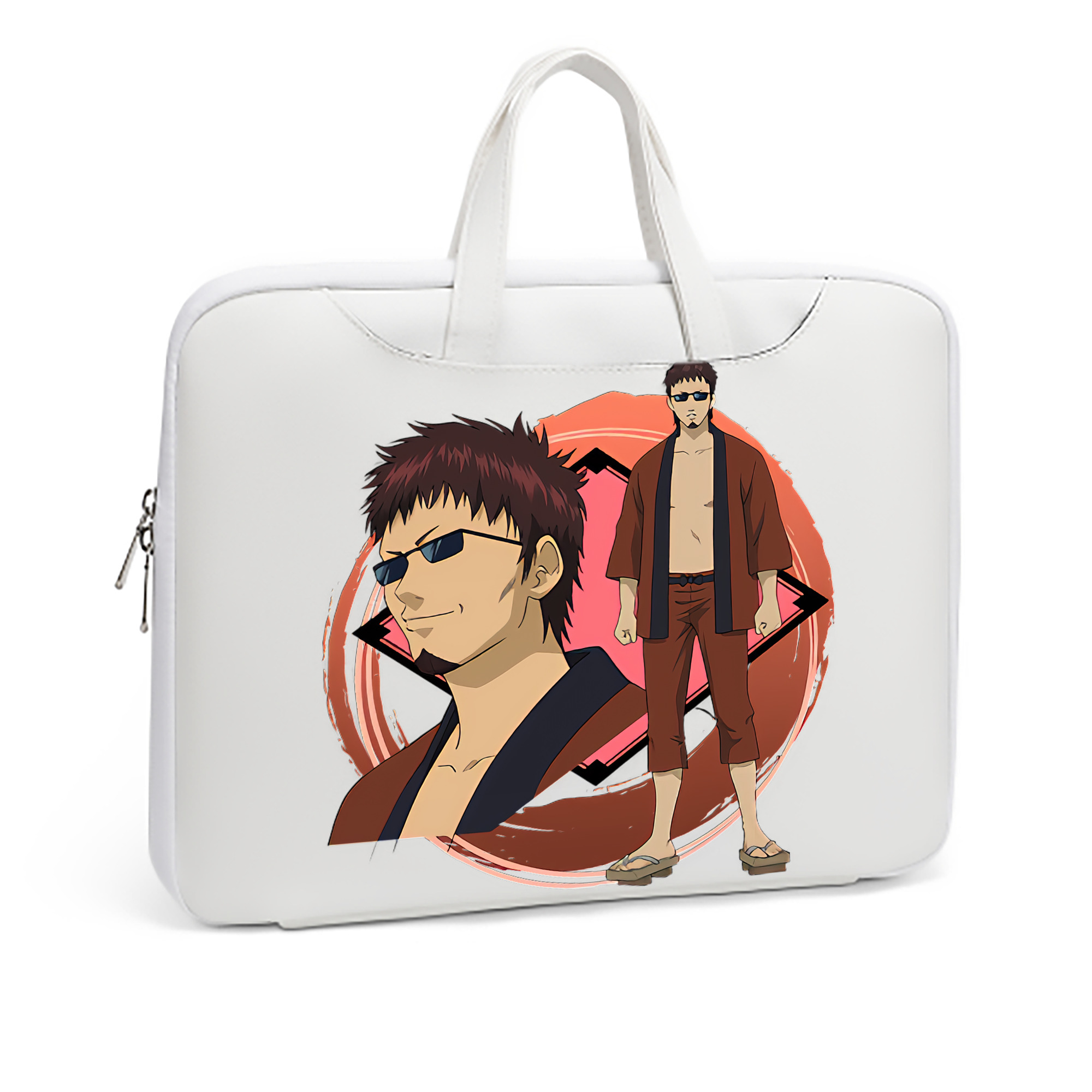 （画像用） ぎんたま 坂田銀時（さかたぎんとき） 神楽 志村新八（しむら しんぱち） GINTAMA Sakata Gintoki Kagura Shimura Shinpachi レザーラップトップバッグ　ノートパソコンケース