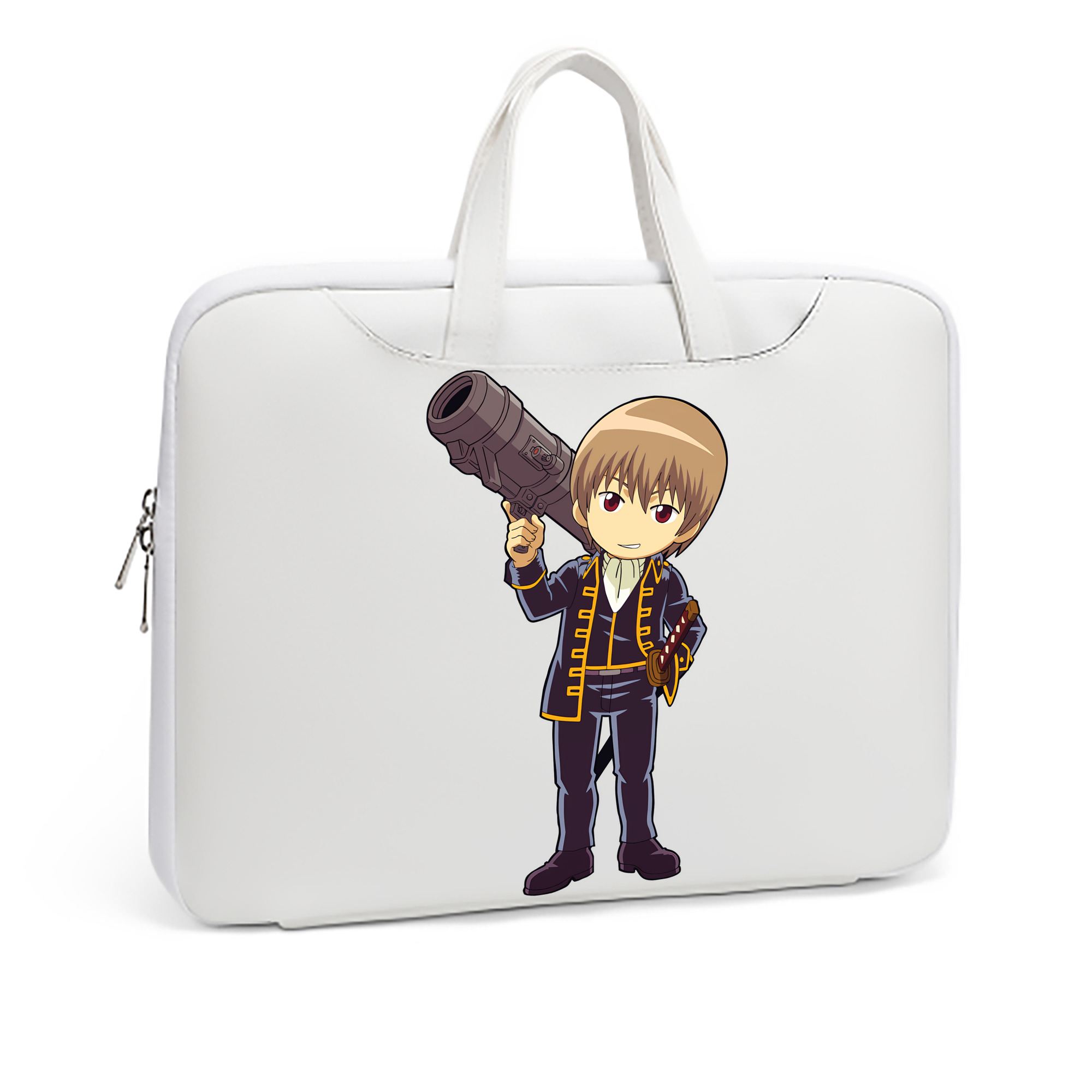 （画像用） ぎんたま 坂田銀時（さかたぎんとき） 神楽 志村新八（しむら しんぱち） GINTAMA Sakata Gintoki Kagura Shimura Shinpachi レザーラップトップバッグ　ノートパソコンケース