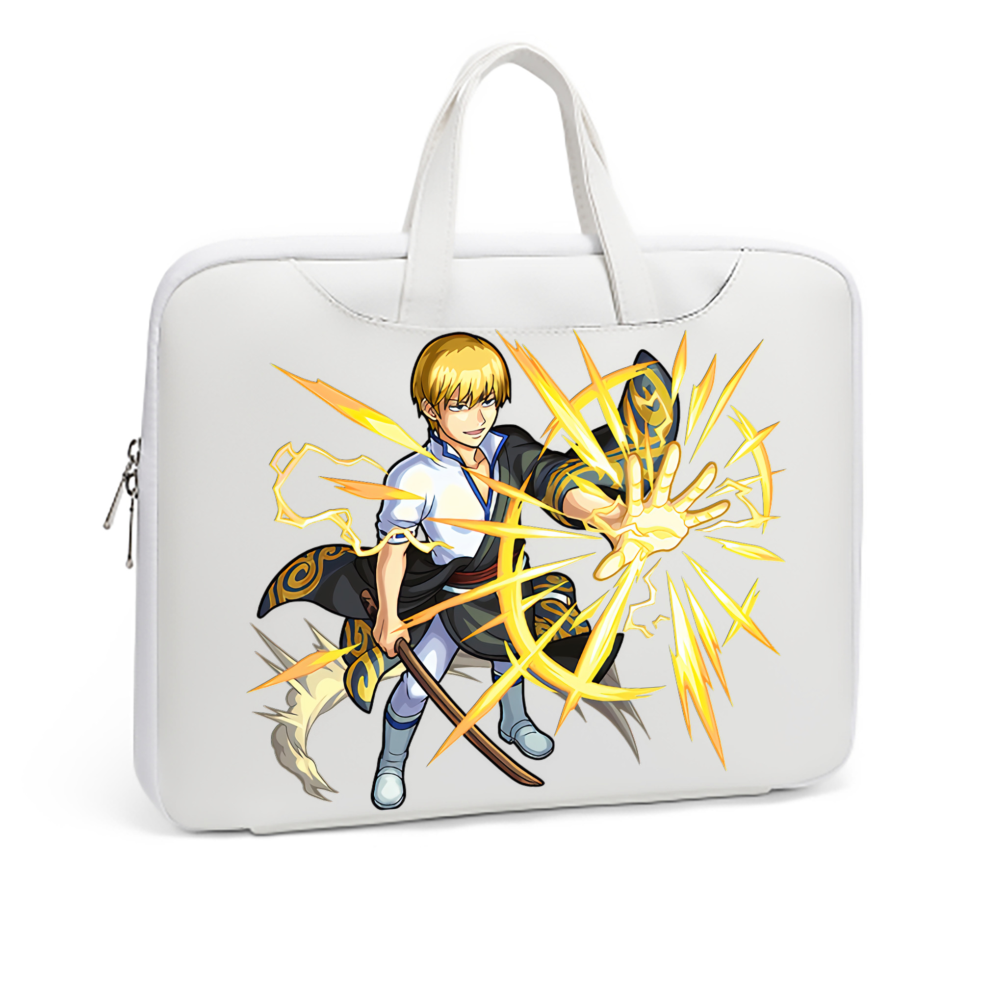 （画像用） ぎんたま 坂田銀時（さかたぎんとき） 神楽 志村新八（しむら しんぱち） GINTAMA Sakata Gintoki Kagura Shimura Shinpachi レザーラップトップバッグ　ノートパソコンケース