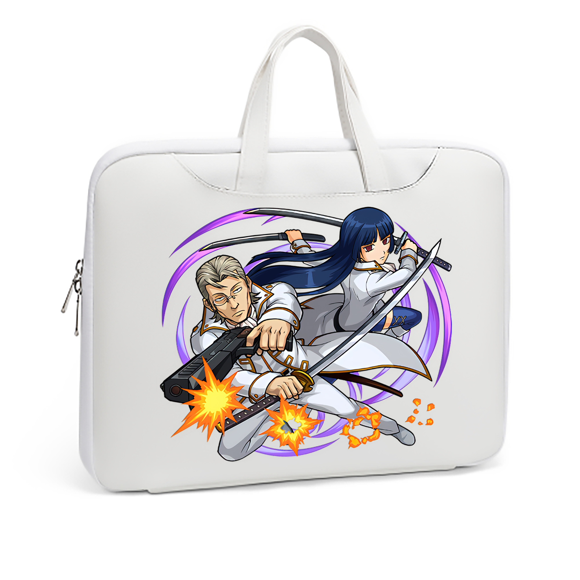 （画像用） ぎんたま 坂田銀時（さかたぎんとき） 神楽 志村新八（しむら しんぱち） GINTAMA Sakata Gintoki Kagura Shimura Shinpachi レザーラップトップバッグ　ノートパソコンケース