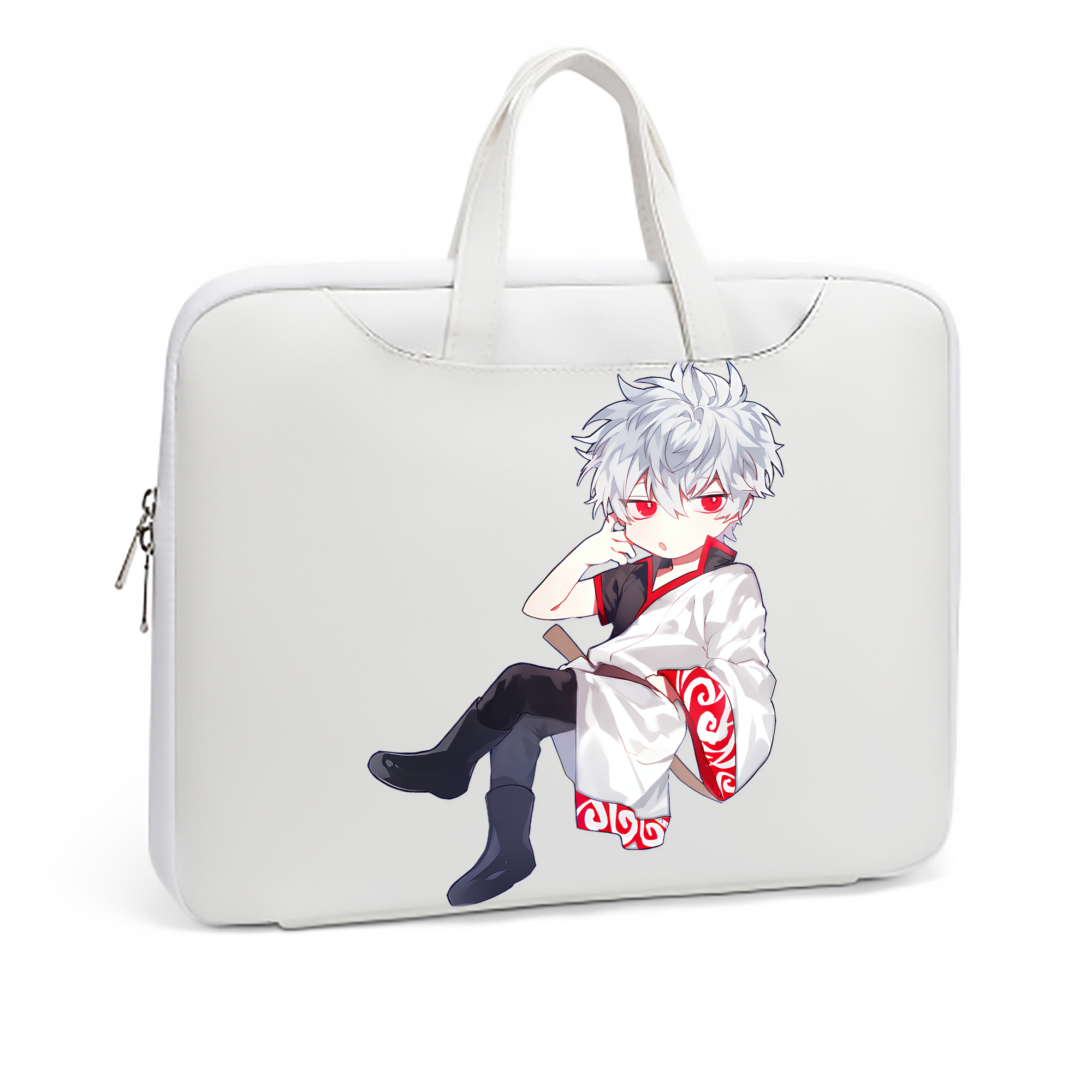 （画像用） ぎんたま 坂田銀時（さかたぎんとき） 神楽 志村新八（しむら しんぱち） GINTAMA Sakata Gintoki Kagura Shimura Shinpachi レザーラップトップバッグ　ノートパソコンケース