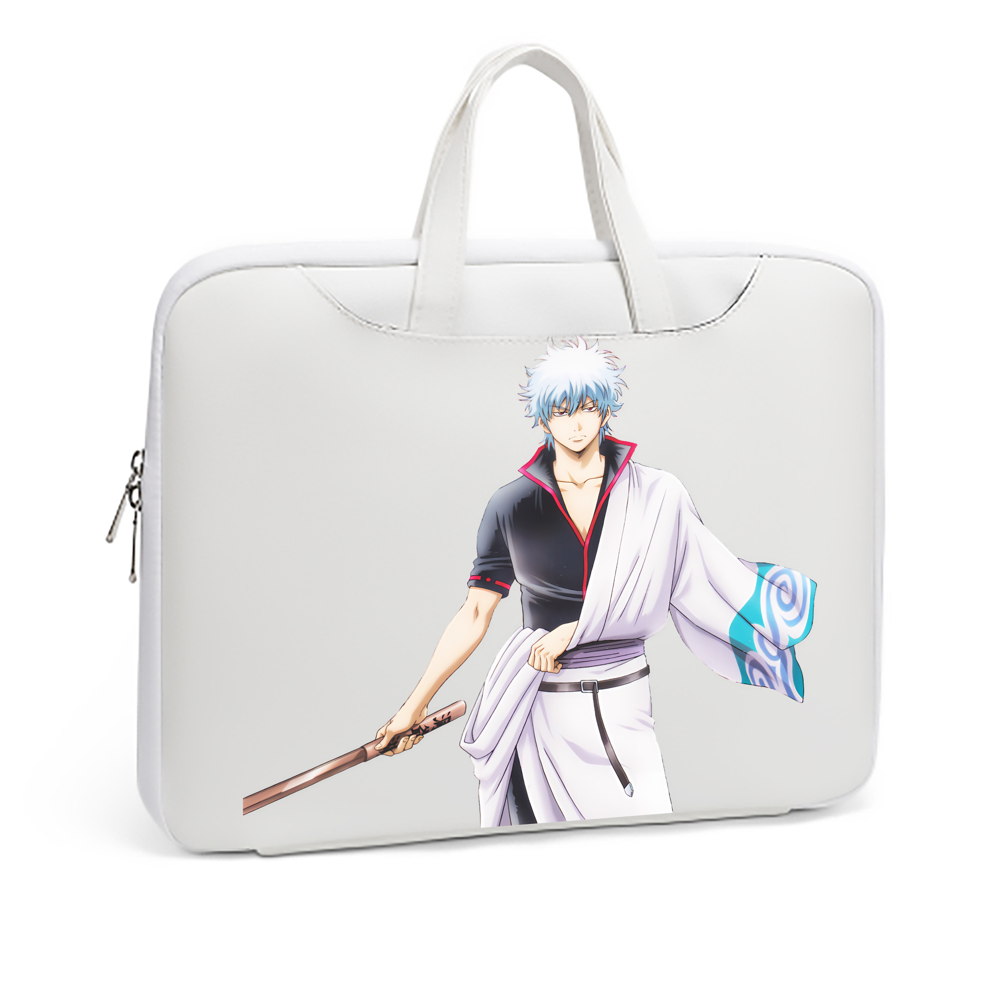 （画像用） ぎんたま 坂田銀時（さかたぎんとき） 神楽 志村新八（しむら しんぱち） GINTAMA Sakata Gintoki Kagura Shimura Shinpachi レザーラップトップバッグ　ノートパソコンケース