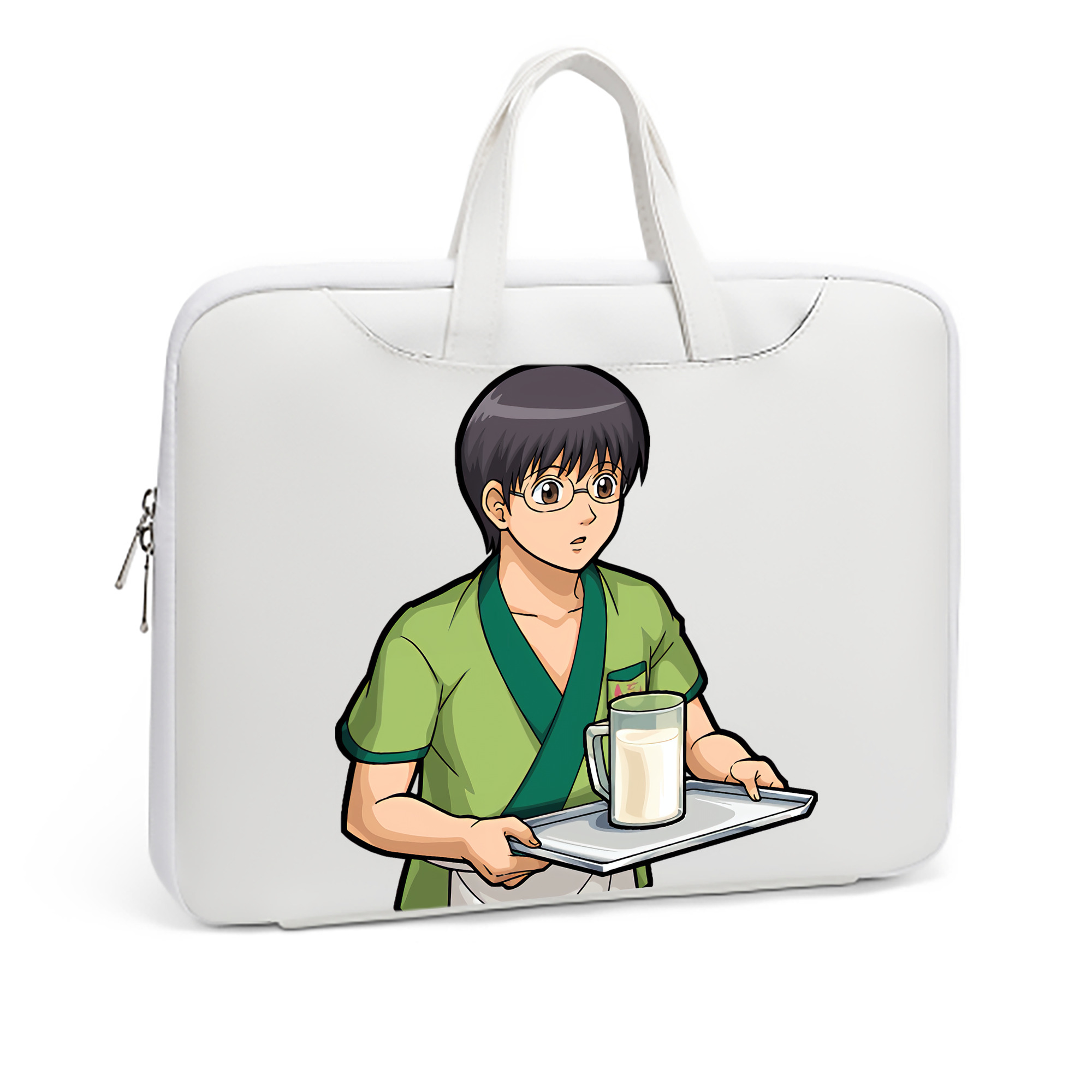（画像用） ぎんたま 坂田銀時（さかたぎんとき） 神楽 志村新八（しむら しんぱち） GINTAMA Sakata Gintoki Kagura Shimura Shinpachi レザーラップトップバッグ　ノートパソコンケース