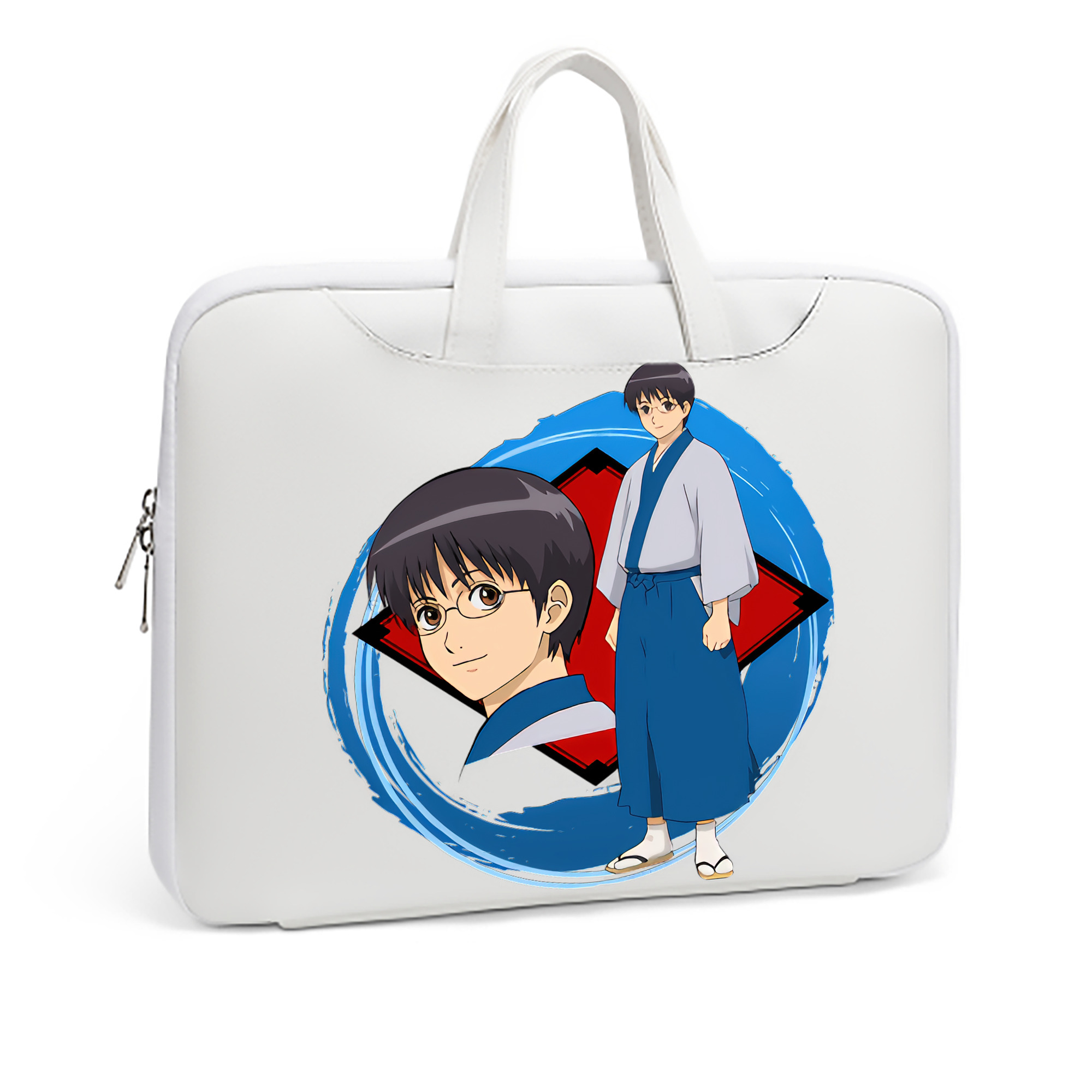 （画像用） ぎんたま 坂田銀時（さかたぎんとき） 神楽 志村新八（しむら しんぱち） GINTAMA Sakata Gintoki Kagura Shimura Shinpachi レザーラップトップバッグ　ノートパソコンケース