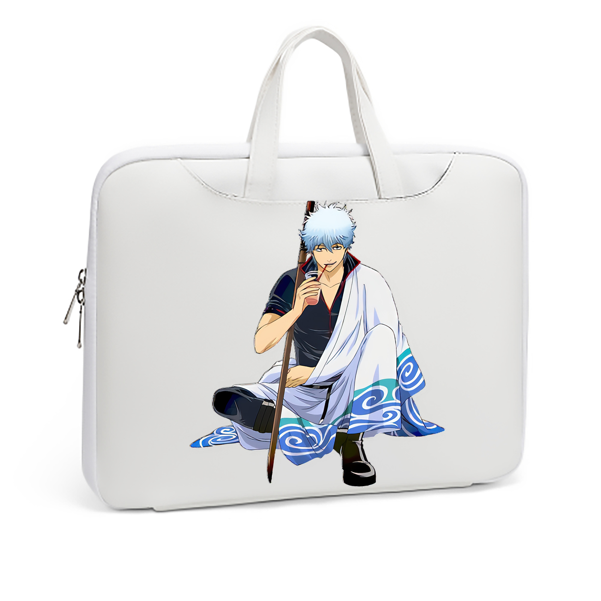 （画像用） ぎんたま 坂田銀時（さかたぎんとき） 神楽 志村新八（しむら しんぱち） GINTAMA Sakata Gintoki Kagura Shimura Shinpachi レザーラップトップバッグ　ノートパソコンケース