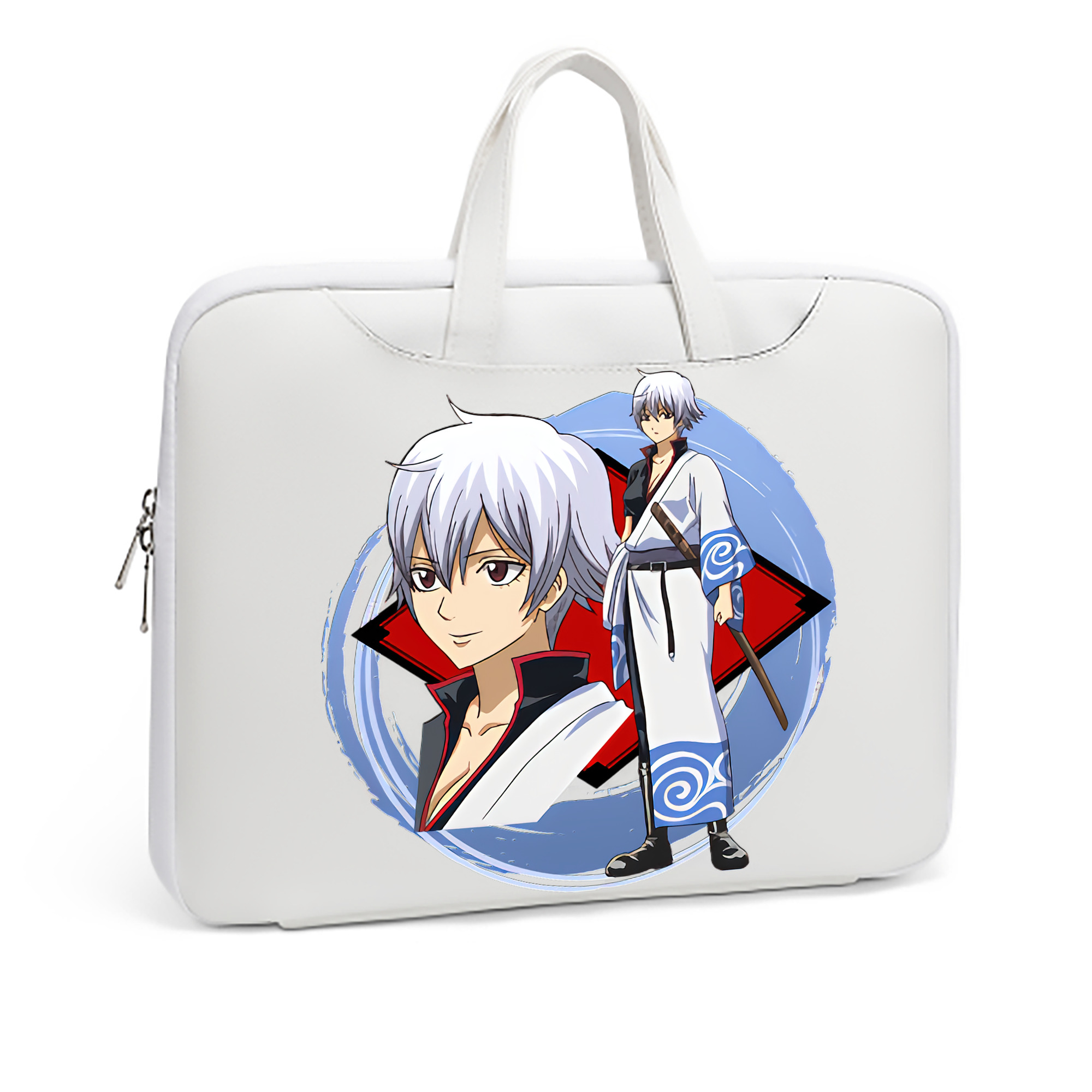 （画像用） ぎんたま 坂田銀時（さかたぎんとき） 神楽 志村新八（しむら しんぱち） GINTAMA Sakata Gintoki Kagura Shimura Shinpachi レザーラップトップバッグ　ノートパソコンケース