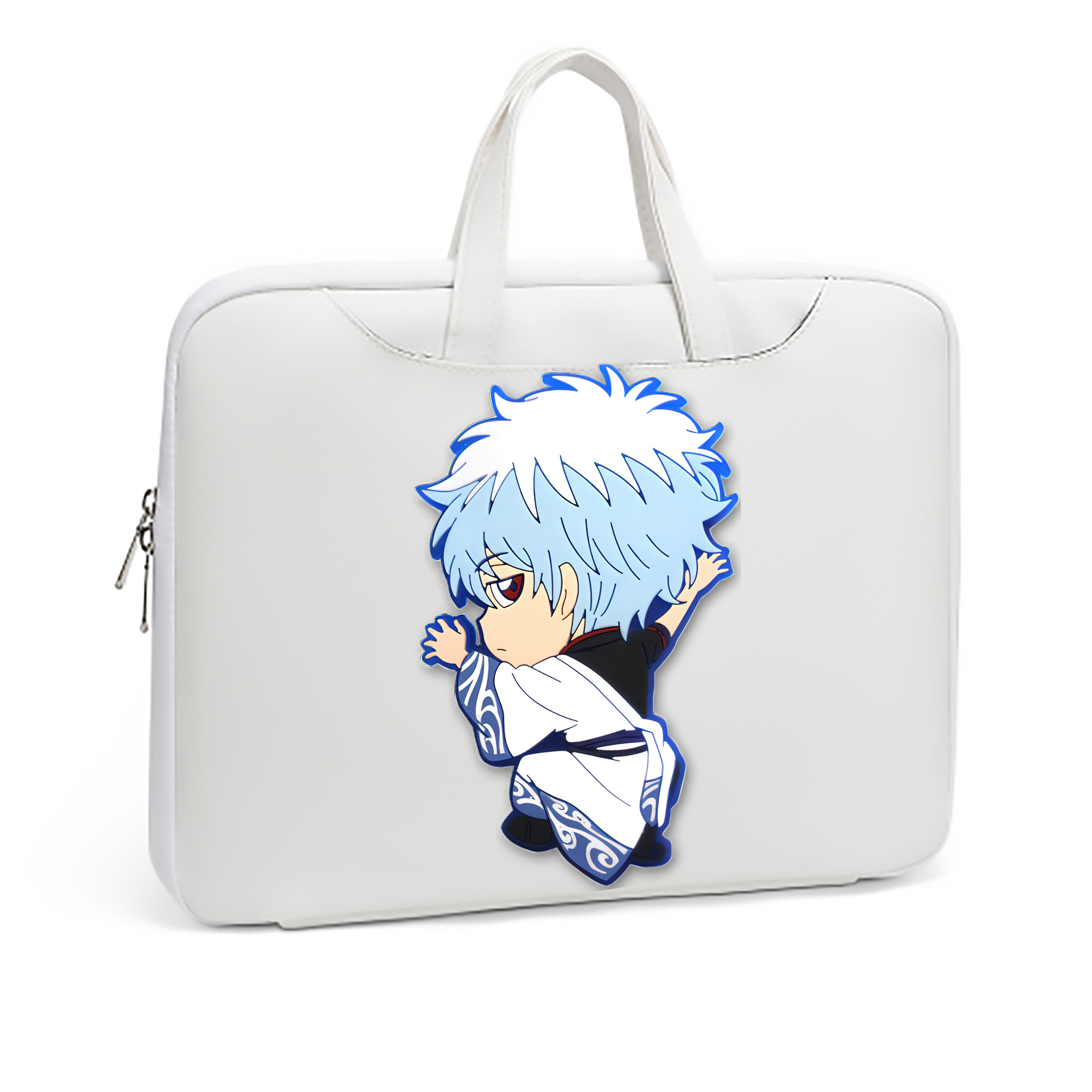 （画像用） ぎんたま 坂田銀時（さかたぎんとき） 神楽 志村新八（しむら しんぱち） GINTAMA Sakata Gintoki Kagura Shimura Shinpachi レザーラップトップバッグ　ノートパソコンケース