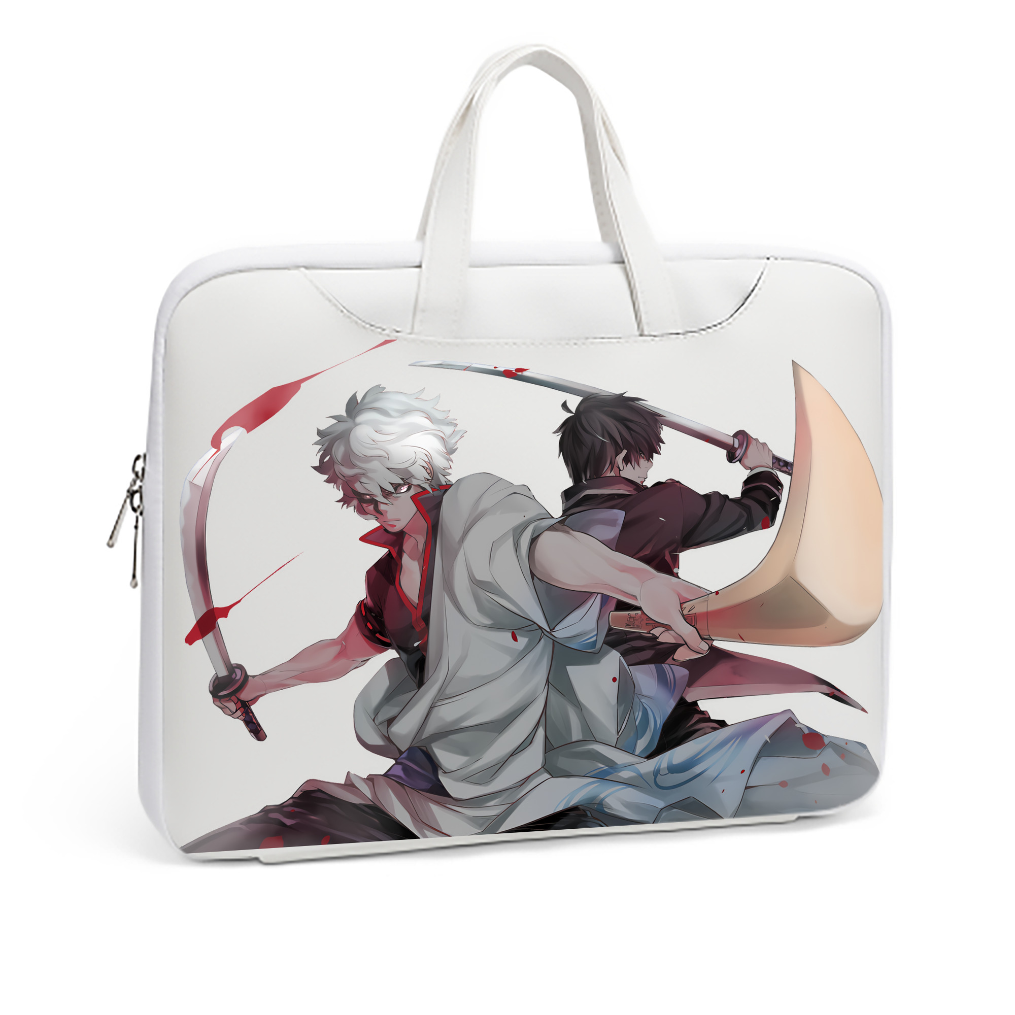 （画像用） ぎんたま 坂田銀時（さかたぎんとき） 神楽 志村新八（しむら しんぱち） GINTAMA Sakata Gintoki Kagura Shimura Shinpachi レザーラップトップバッグ　ノートパソコンケース