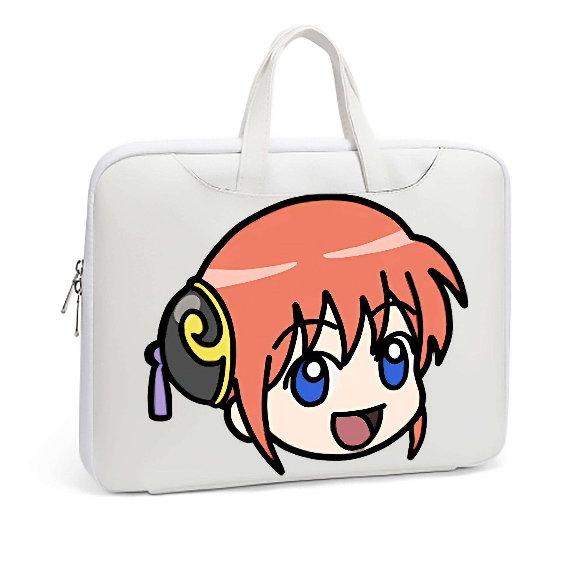 （画像用） ぎんたま 坂田銀時（さかたぎんとき） 神楽 志村新八（しむら しんぱち） GINTAMA Sakata Gintoki Kagura Shimura Shinpachi レザーラップトップバッグ　ノートパソコンケース