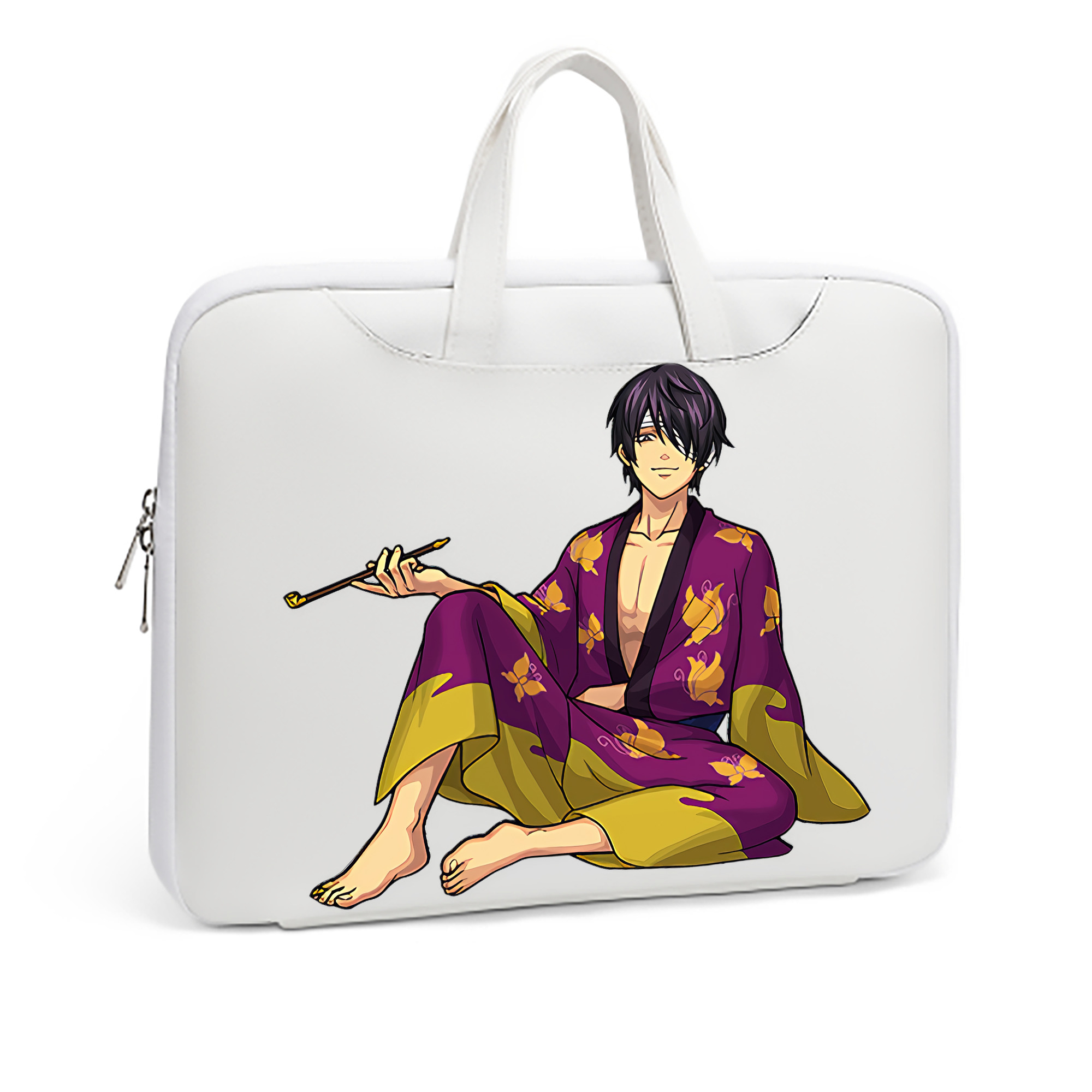 （画像用） ぎんたま 坂田銀時（さかたぎんとき） 神楽 志村新八（しむら しんぱち） GINTAMA Sakata Gintoki Kagura Shimura Shinpachi レザーラップトップバッグ　ノートパソコンケース