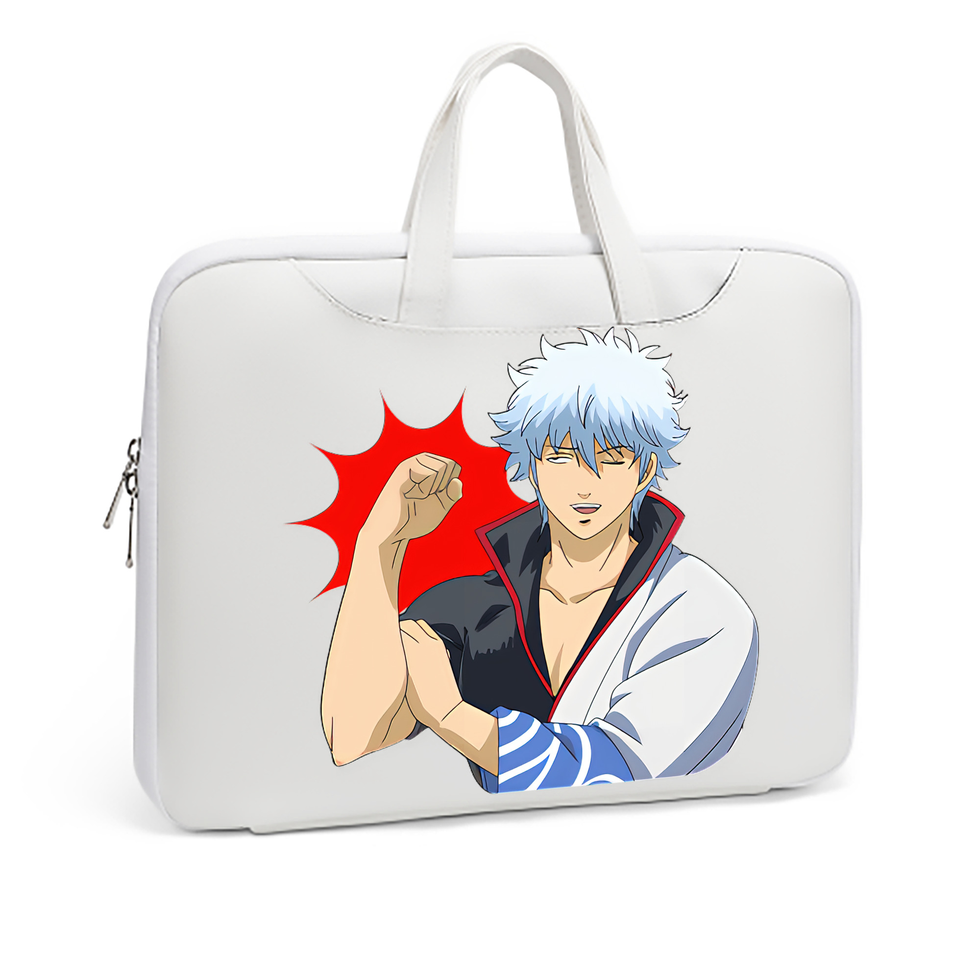 （画像用） ぎんたま 坂田銀時（さかたぎんとき） 神楽 志村新八（しむら しんぱち） GINTAMA Sakata Gintoki Kagura Shimura Shinpachi レザーラップトップバッグ　ノートパソコンケース