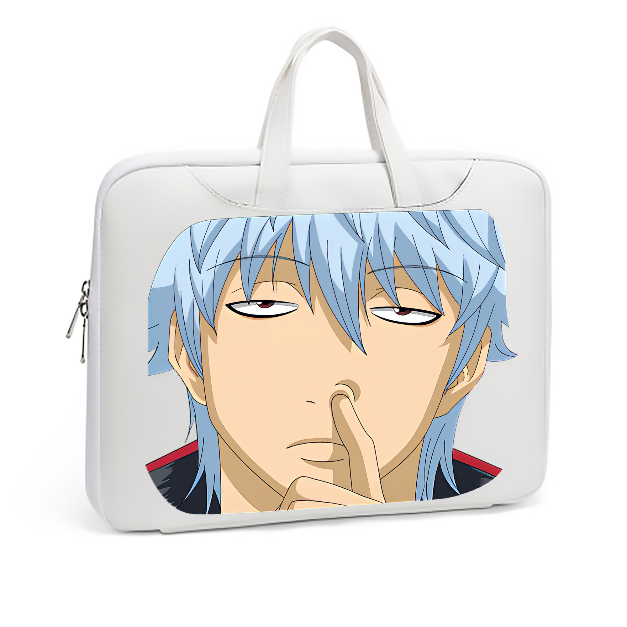 （画像用） ぎんたま 坂田銀時（さかたぎんとき） 神楽 志村新八（しむら しんぱち） GINTAMA Sakata Gintoki Kagura Shimura Shinpachi レザーラップトップバッグ　ノートパソコンケース