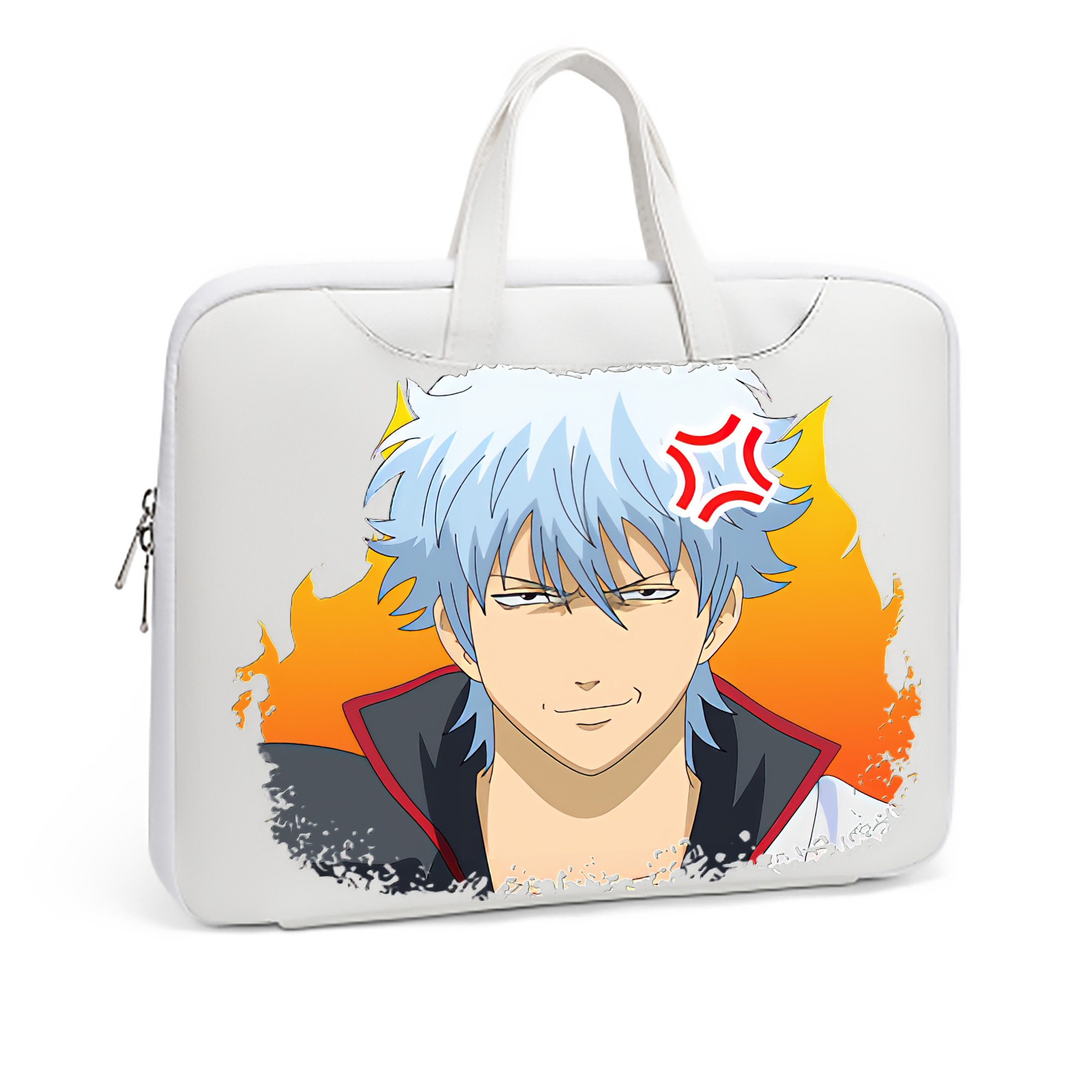 （画像用） ぎんたま 坂田銀時（さかたぎんとき） 神楽 志村新八（しむら しんぱち） GINTAMA Sakata Gintoki Kagura Shimura Shinpachi レザーラップトップバッグ　ノートパソコンケース