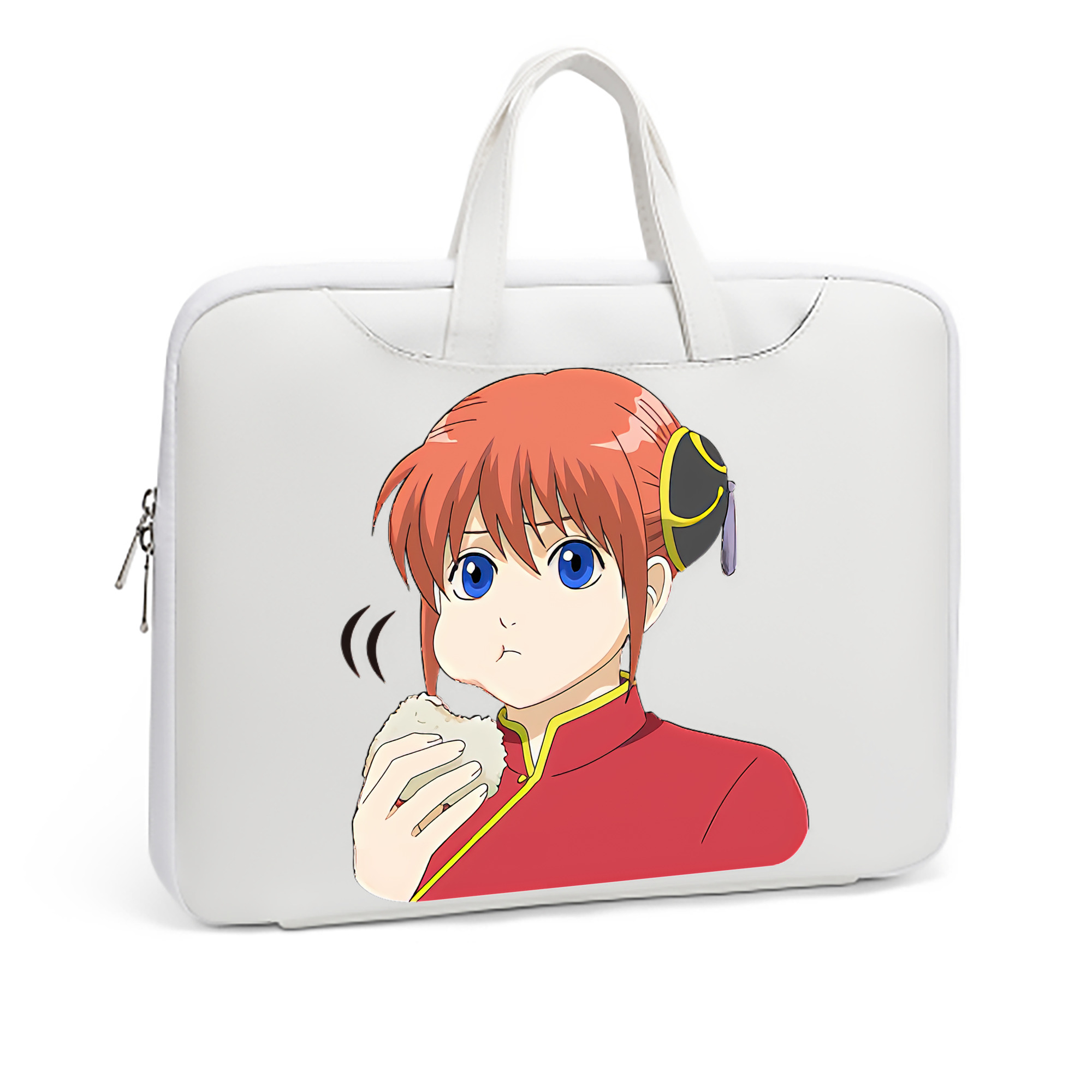 （画像用） ぎんたま 坂田銀時（さかたぎんとき） 神楽 志村新八（しむら しんぱち） GINTAMA Sakata Gintoki Kagura Shimura Shinpachi レザーラップトップバッグ　ノートパソコンケース