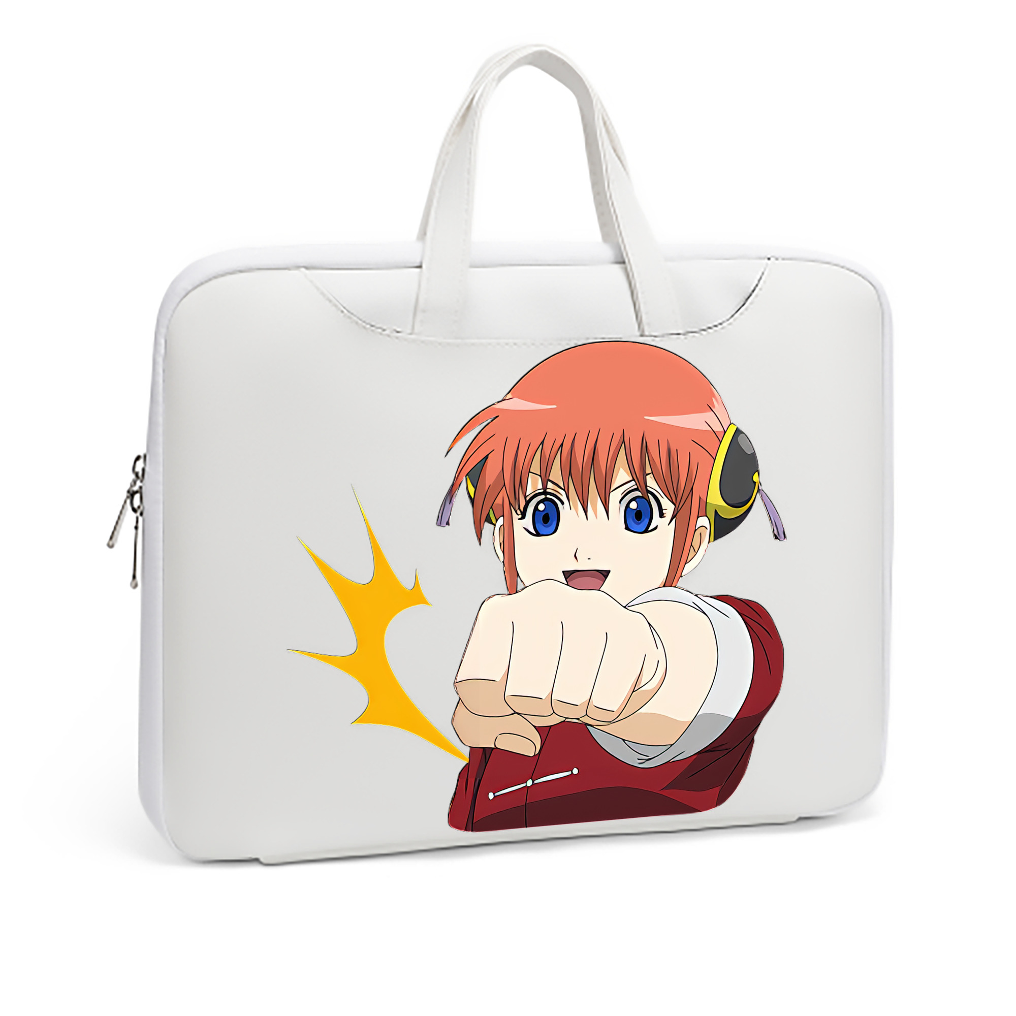 （画像用） ぎんたま 坂田銀時（さかたぎんとき） 神楽 志村新八（しむら しんぱち） GINTAMA Sakata Gintoki Kagura Shimura Shinpachi レザーラップトップバッグ　ノートパソコンケース