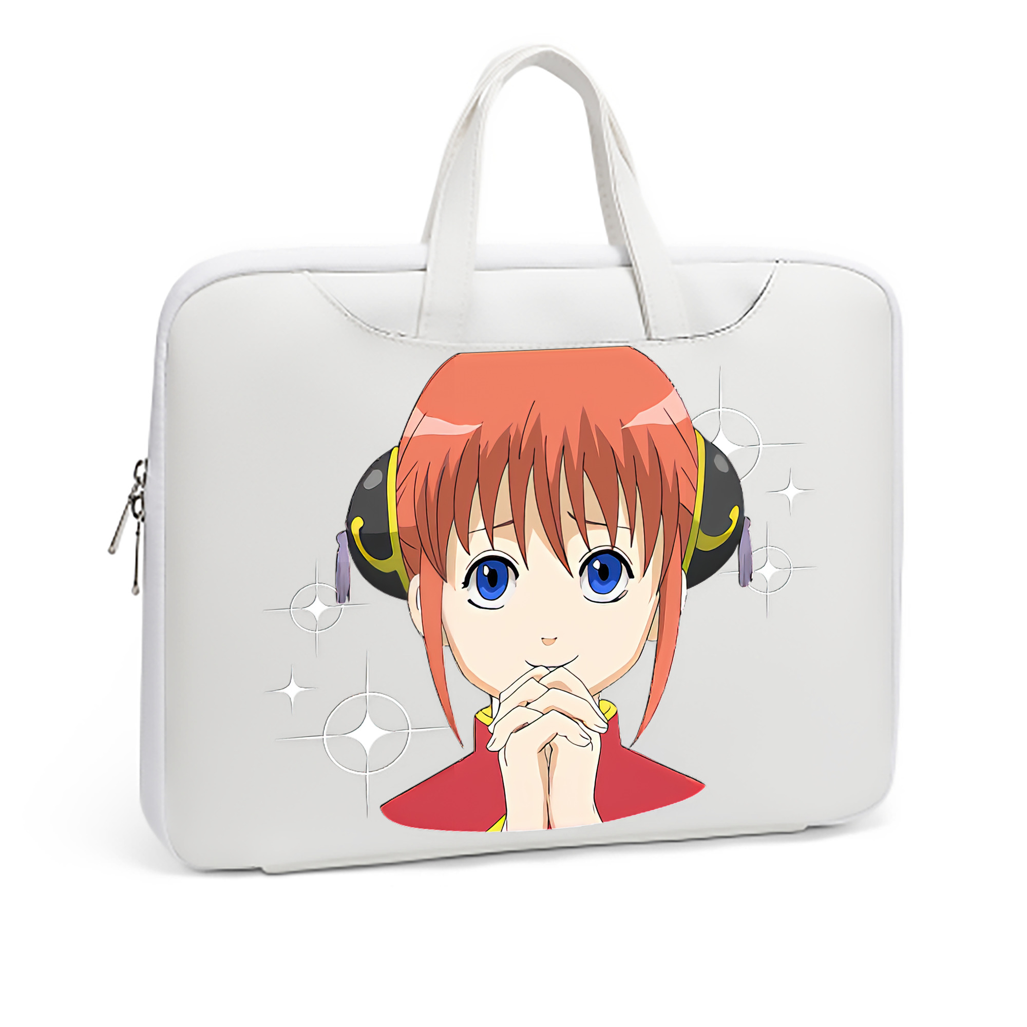 （画像用） ぎんたま 坂田銀時（さかたぎんとき） 神楽 志村新八（しむら しんぱち） GINTAMA Sakata Gintoki Kagura Shimura Shinpachi レザーラップトップバッグ　ノートパソコンケース