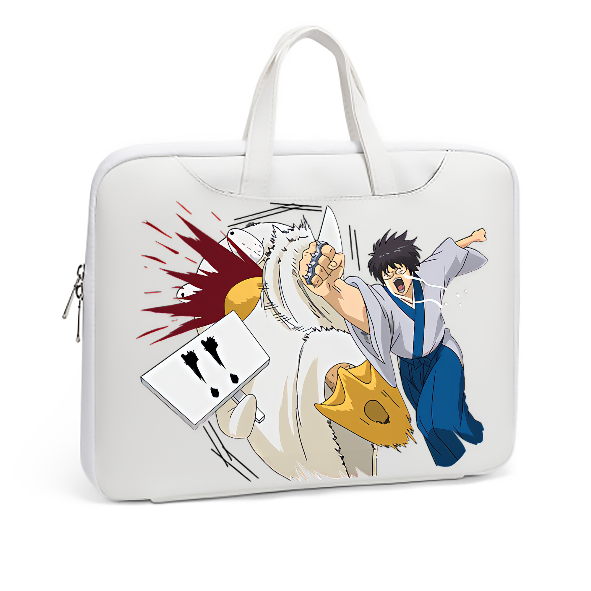 （画像用） ぎんたま 坂田銀時（さかたぎんとき） 神楽 志村新八（しむら しんぱち） GINTAMA Sakata Gintoki Kagura Shimura Shinpachi レザーラップトップバッグ　ノートパソコンケース