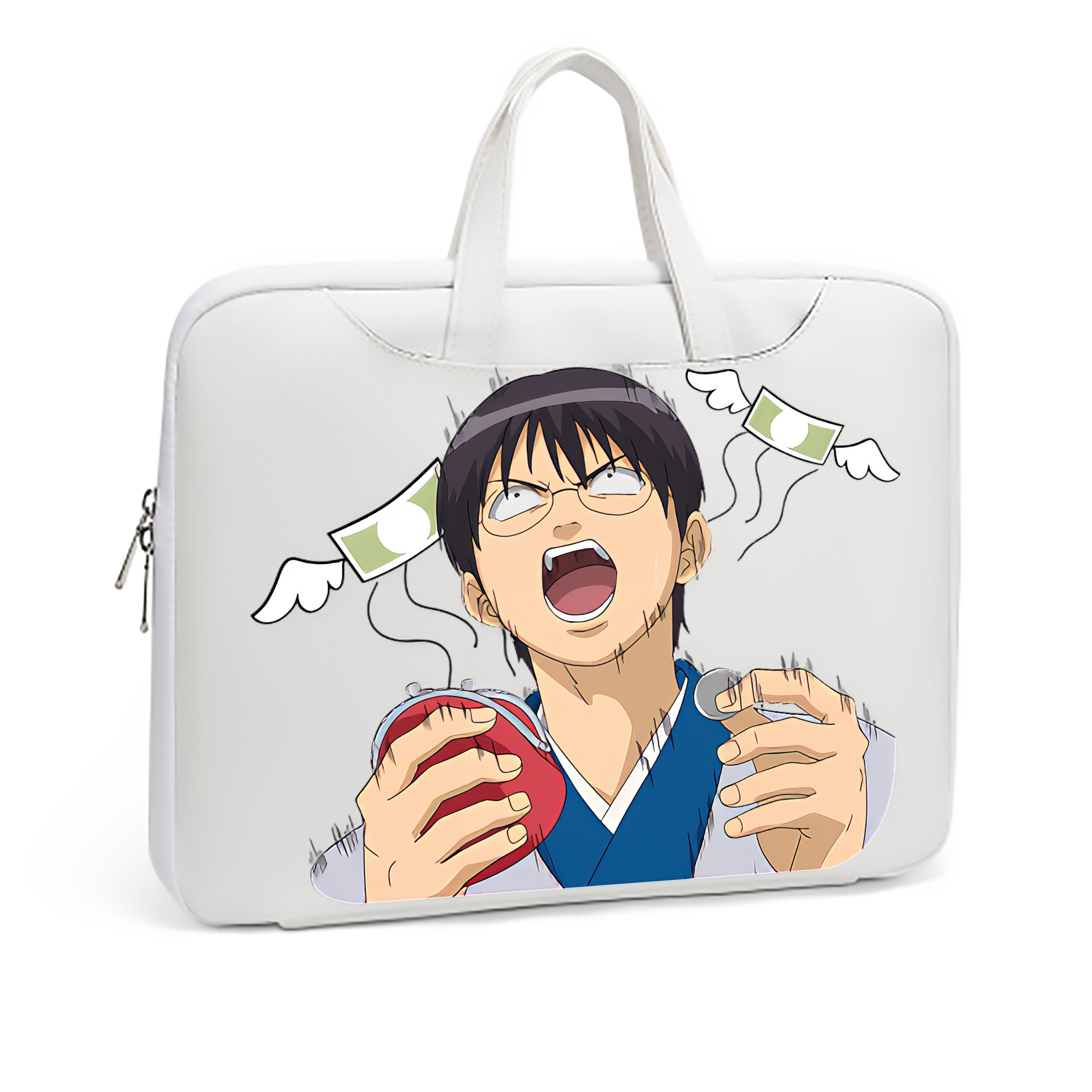 （画像用） ぎんたま 坂田銀時（さかたぎんとき） 神楽 志村新八（しむら しんぱち） GINTAMA Sakata Gintoki Kagura Shimura Shinpachi レザーラップトップバッグ　ノートパソコンケース