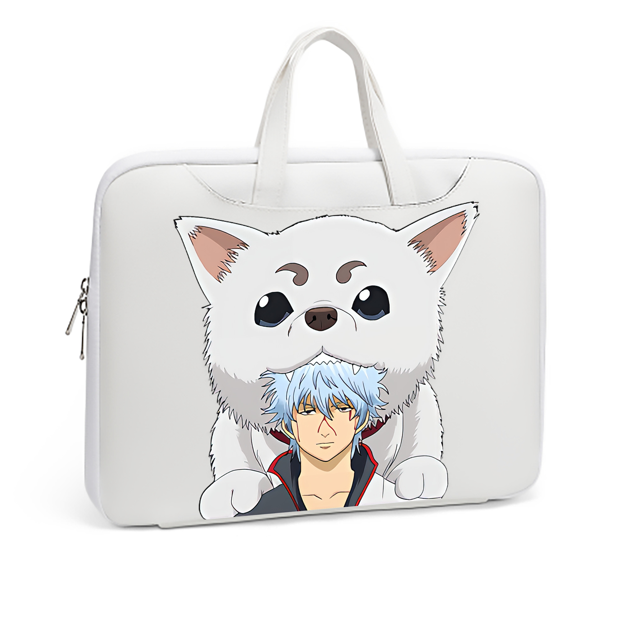 （画像用） ぎんたま 坂田銀時（さかたぎんとき） 神楽 志村新八（しむら しんぱち） GINTAMA Sakata Gintoki Kagura Shimura Shinpachi レザーラップトップバッグ　ノートパソコンケース
