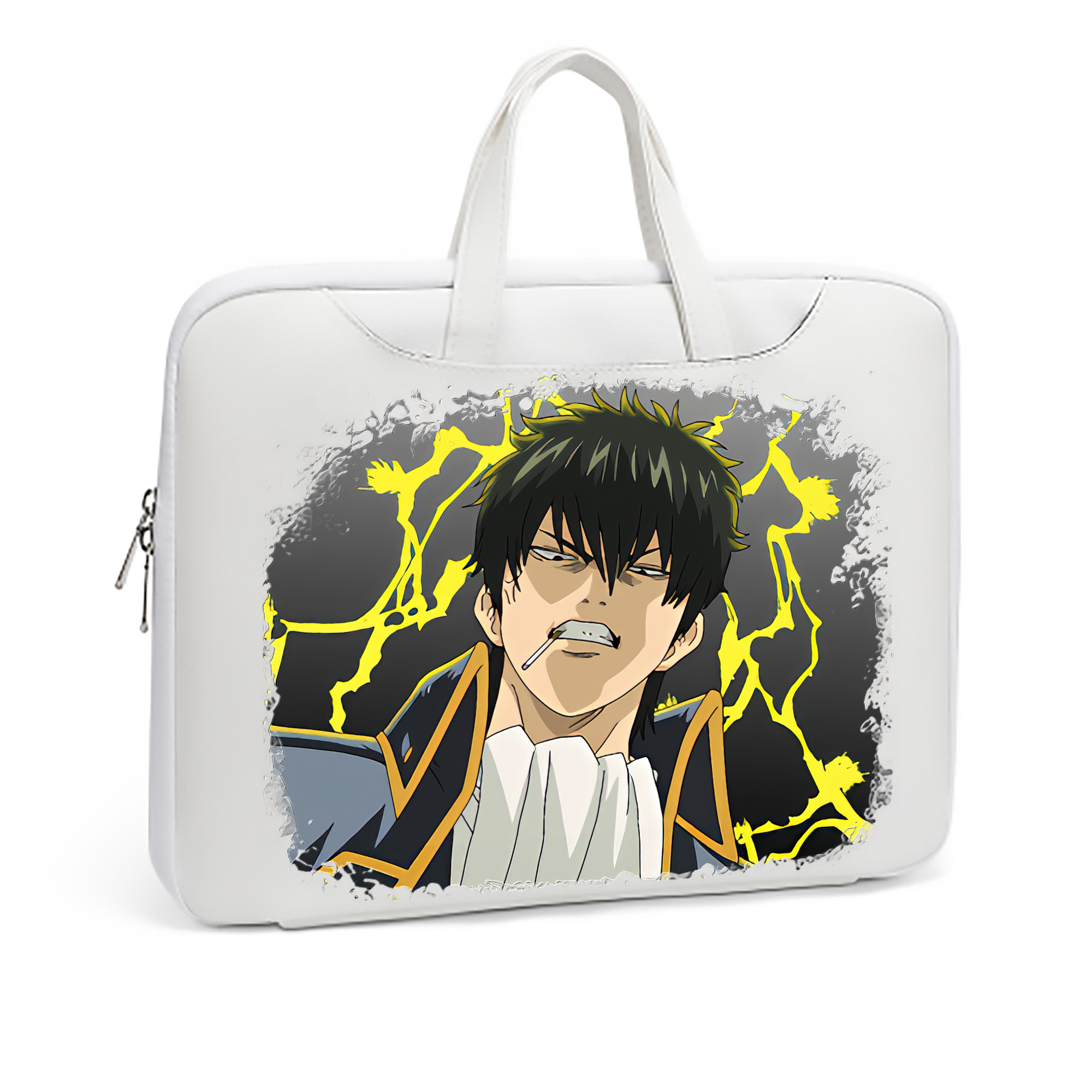 （画像用） ぎんたま 坂田銀時（さかたぎんとき） 神楽 志村新八（しむら しんぱち） GINTAMA Sakata Gintoki Kagura Shimura Shinpachi レザーラップトップバッグ　ノートパソコンケース