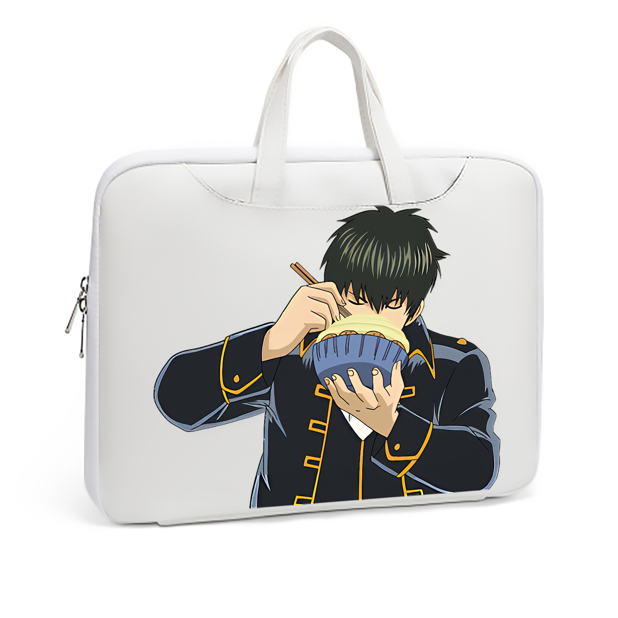 （画像用） ぎんたま 坂田銀時（さかたぎんとき） 神楽 志村新八（しむら しんぱち） GINTAMA Sakata Gintoki Kagura Shimura Shinpachi レザーラップトップバッグ　ノートパソコンケース