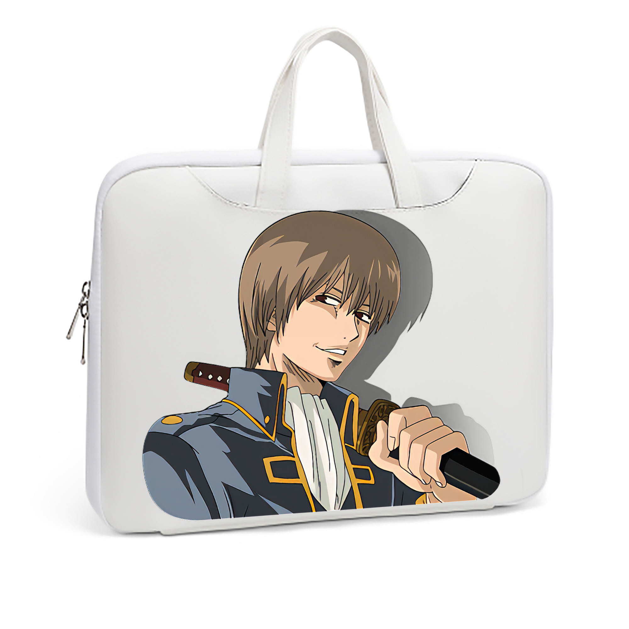 （画像用） ぎんたま 坂田銀時（さかたぎんとき） 神楽 志村新八（しむら しんぱち） GINTAMA Sakata Gintoki Kagura Shimura Shinpachi レザーラップトップバッグ　ノートパソコンケース