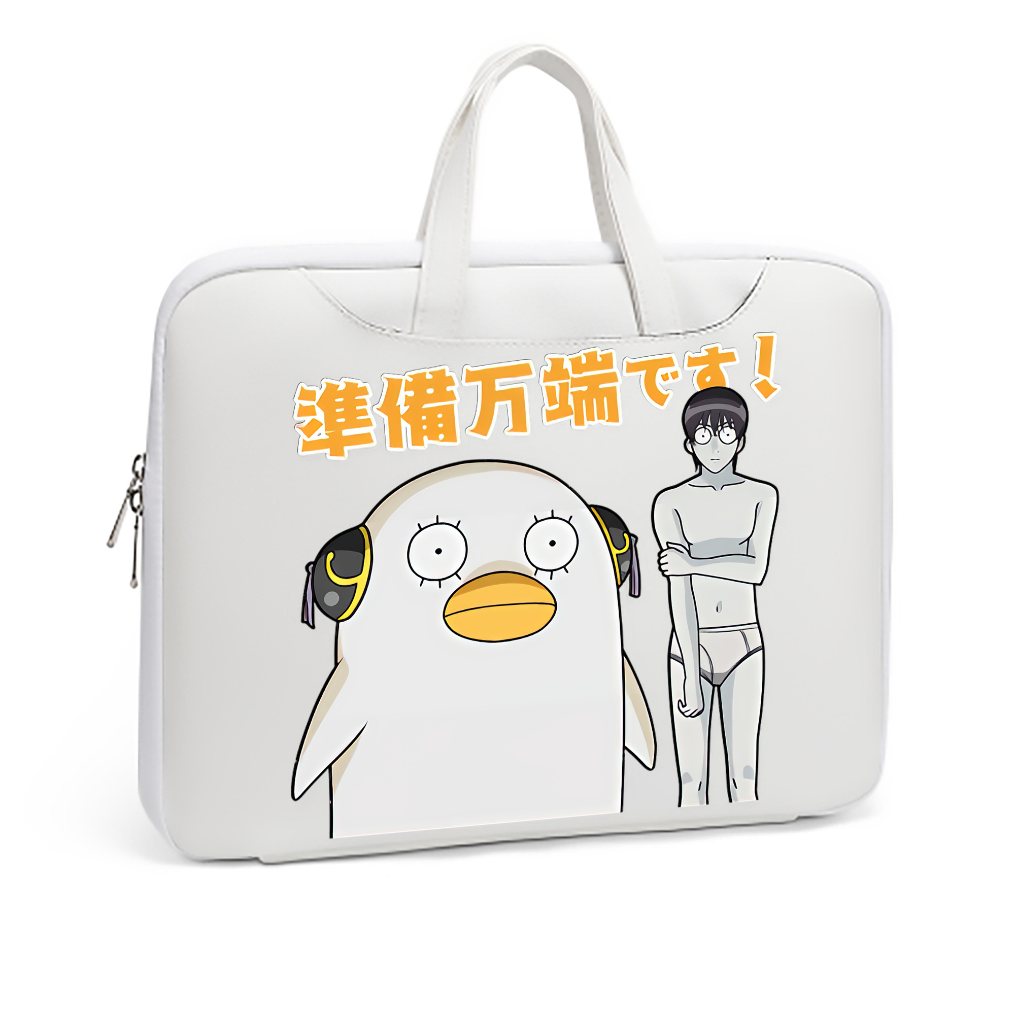 （画像用） ぎんたま 坂田銀時（さかたぎんとき） 神楽 志村新八（しむら しんぱち） GINTAMA Sakata Gintoki Kagura Shimura Shinpachi レザーラップトップバッグ　ノートパソコンケース