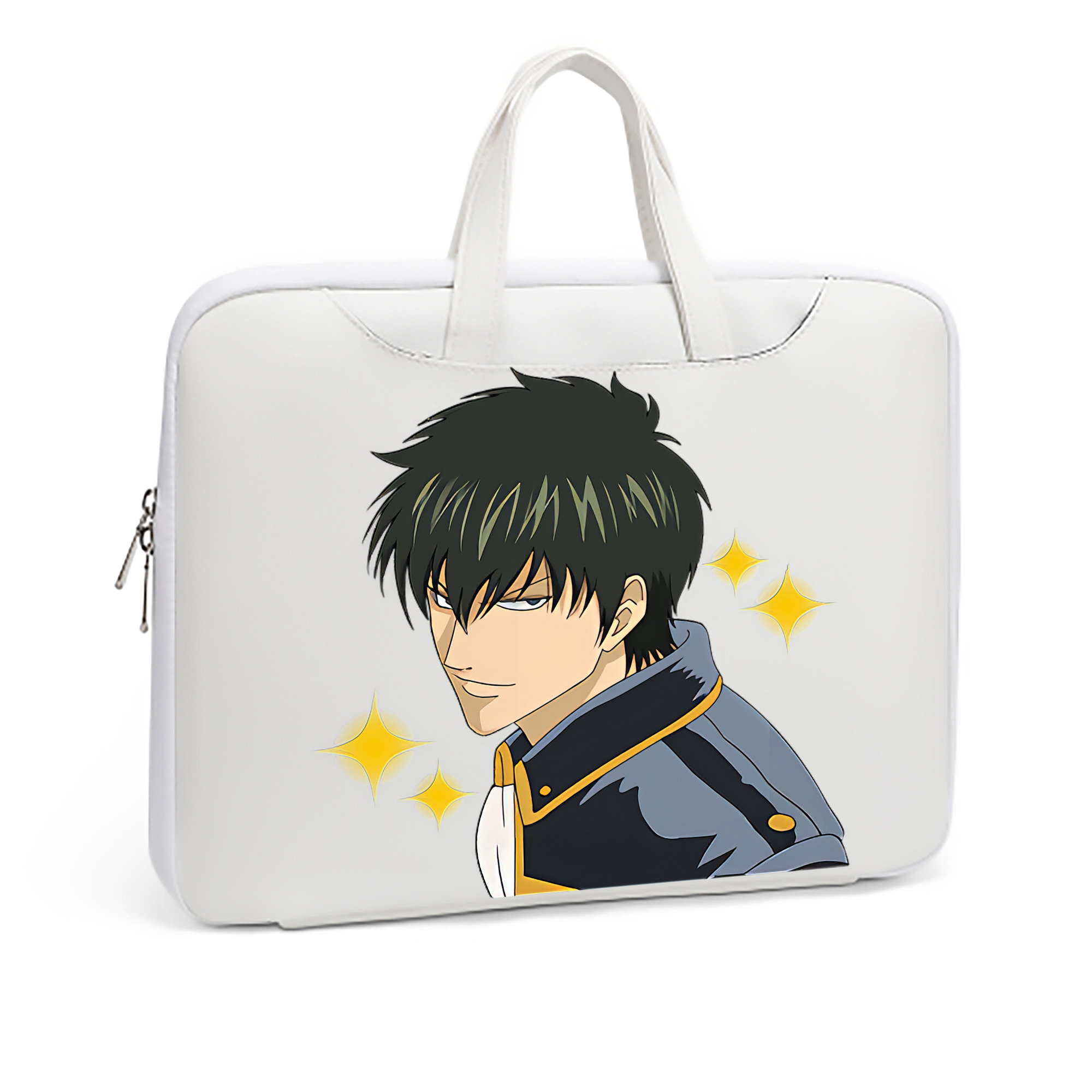 （画像用） ぎんたま 坂田銀時（さかたぎんとき） 神楽 志村新八（しむら しんぱち） GINTAMA Sakata Gintoki Kagura Shimura Shinpachi レザーラップトップバッグ　ノートパソコンケース