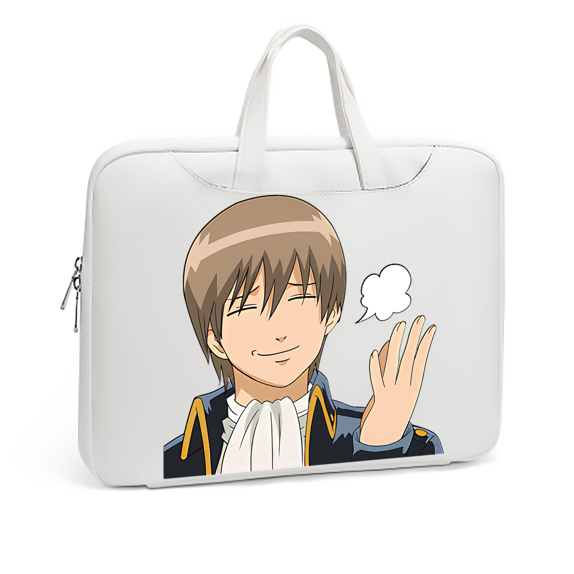 （画像用） ぎんたま 坂田銀時（さかたぎんとき） 神楽 志村新八（しむら しんぱち） GINTAMA Sakata Gintoki Kagura Shimura Shinpachi レザーラップトップバッグ　ノートパソコンケース