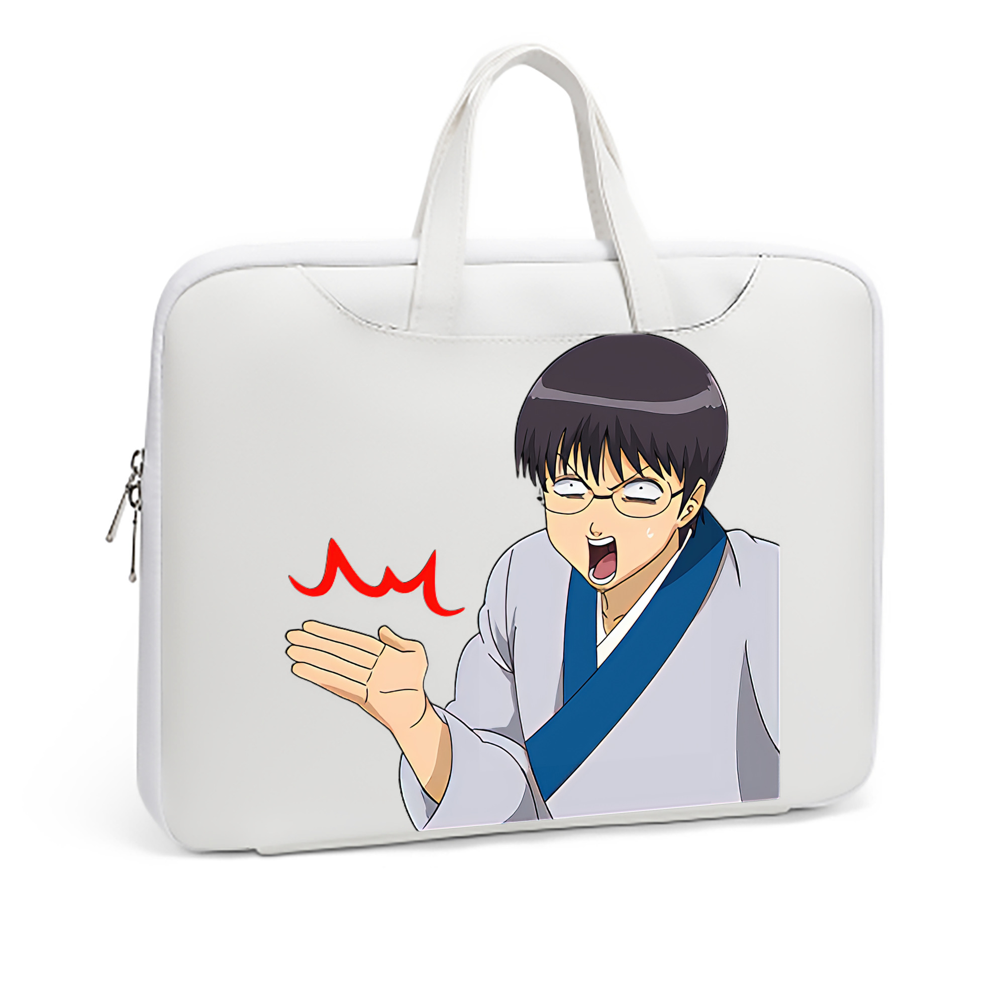 （画像用） ぎんたま 坂田銀時（さかたぎんとき） 神楽 志村新八（しむら しんぱち） GINTAMA Sakata Gintoki Kagura Shimura Shinpachi レザーラップトップバッグ　ノートパソコンケース