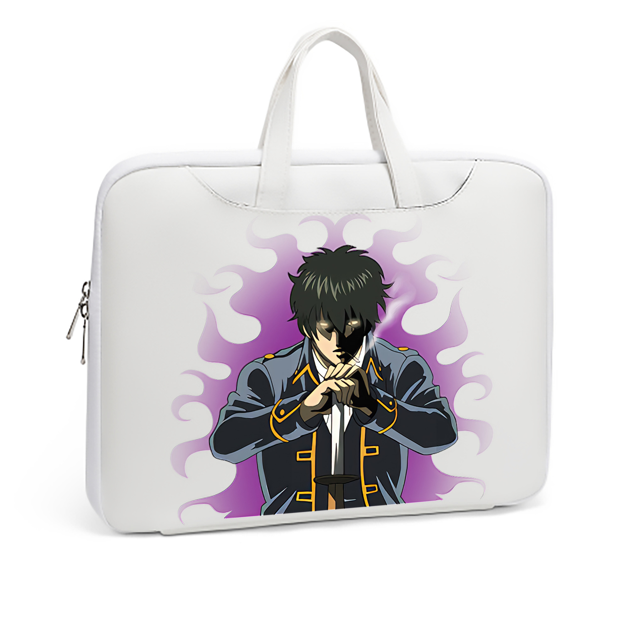 （画像用） ぎんたま 坂田銀時（さかたぎんとき） 神楽 志村新八（しむら しんぱち） GINTAMA Sakata Gintoki Kagura Shimura Shinpachi レザーラップトップバッグ　ノートパソコンケース