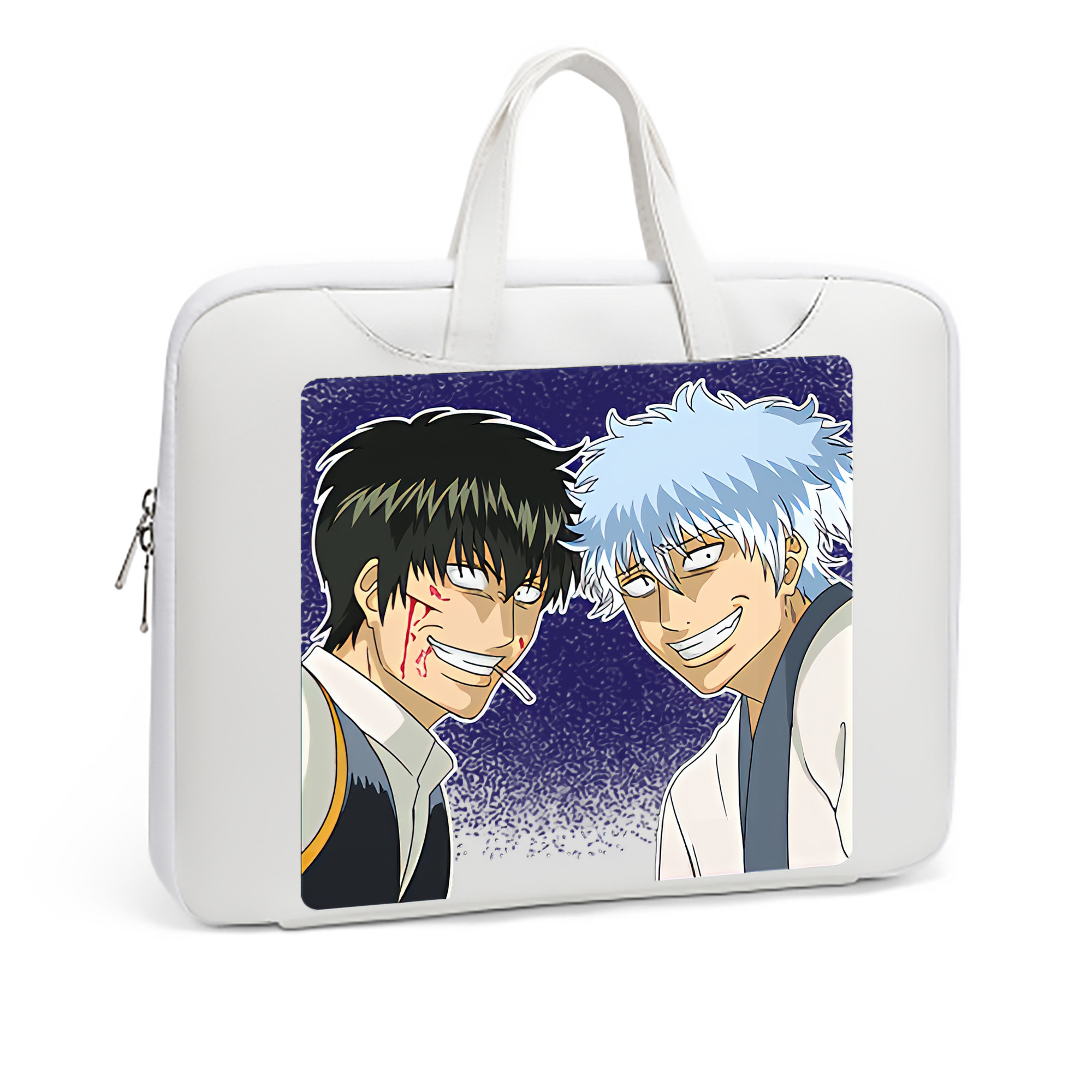（画像用） ぎんたま 坂田銀時（さかたぎんとき） 神楽 志村新八（しむら しんぱち） GINTAMA Sakata Gintoki Kagura Shimura Shinpachi レザーラップトップバッグ　ノートパソコンケース