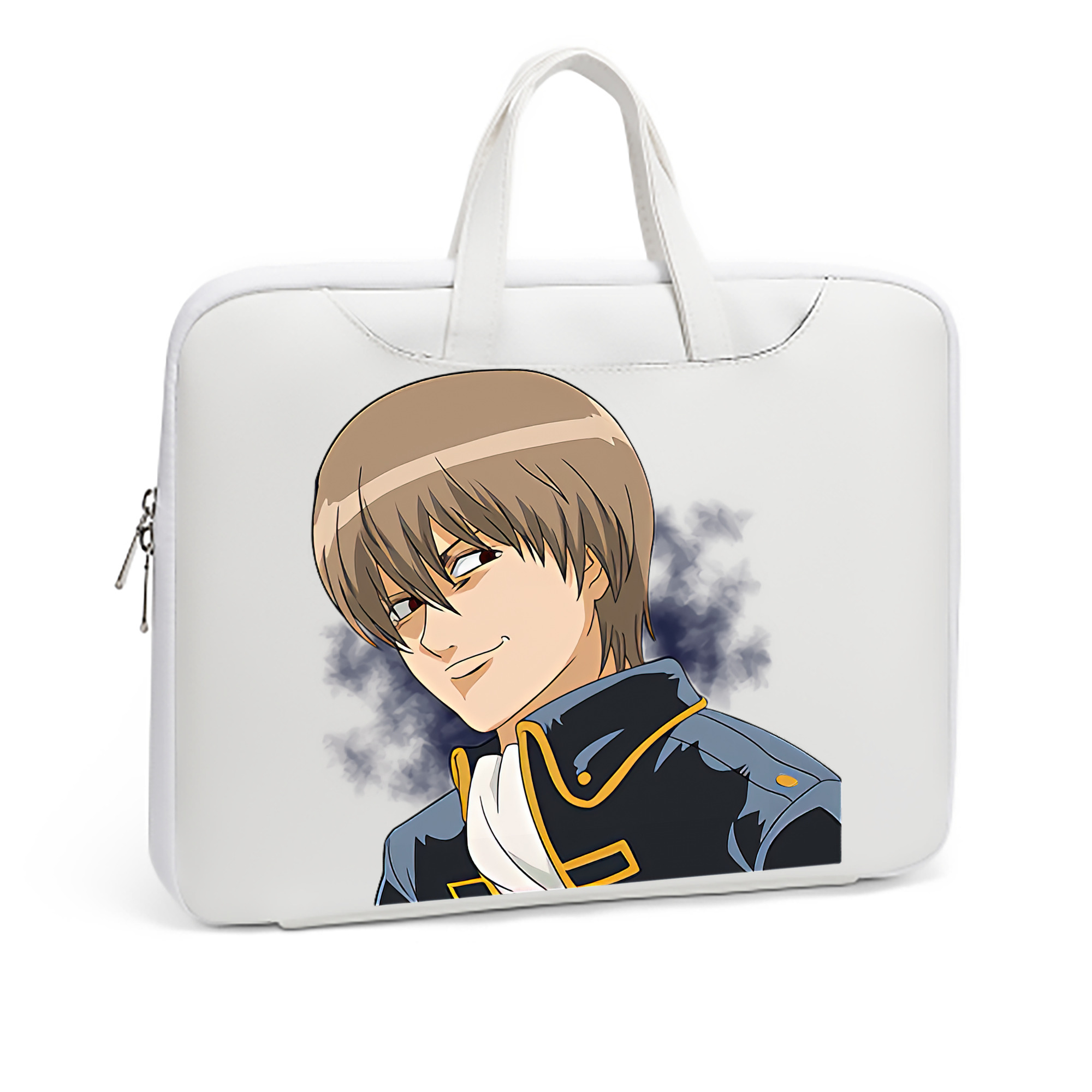 （画像用） ぎんたま 坂田銀時（さかたぎんとき） 神楽 志村新八（しむら しんぱち） GINTAMA Sakata Gintoki Kagura Shimura Shinpachi レザーラップトップバッグ　ノートパソコンケース