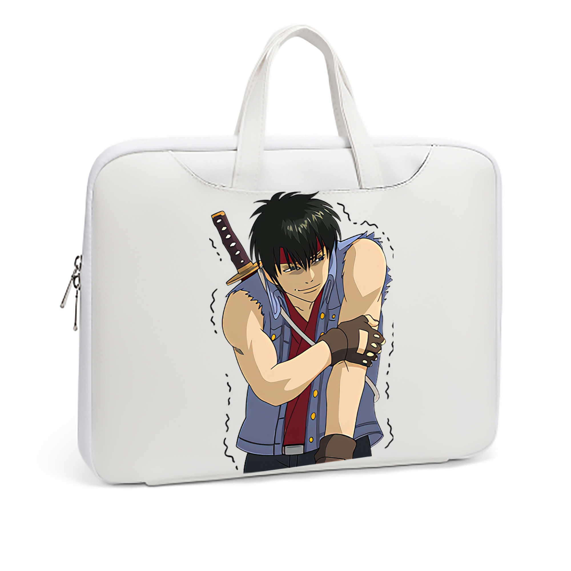 （画像用） ぎんたま 坂田銀時（さかたぎんとき） 神楽 志村新八（しむら しんぱち） GINTAMA Sakata Gintoki Kagura Shimura Shinpachi レザーラップトップバッグ　ノートパソコンケース