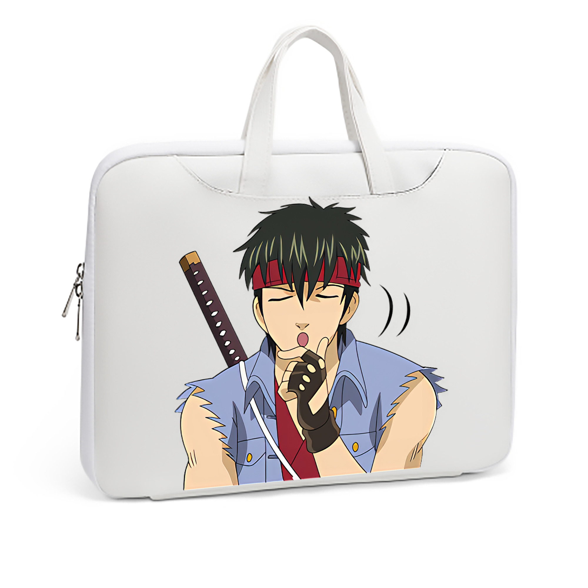 （画像用） ぎんたま 坂田銀時（さかたぎんとき） 神楽 志村新八（しむら しんぱち） GINTAMA Sakata Gintoki Kagura Shimura Shinpachi レザーラップトップバッグ　ノートパソコンケース