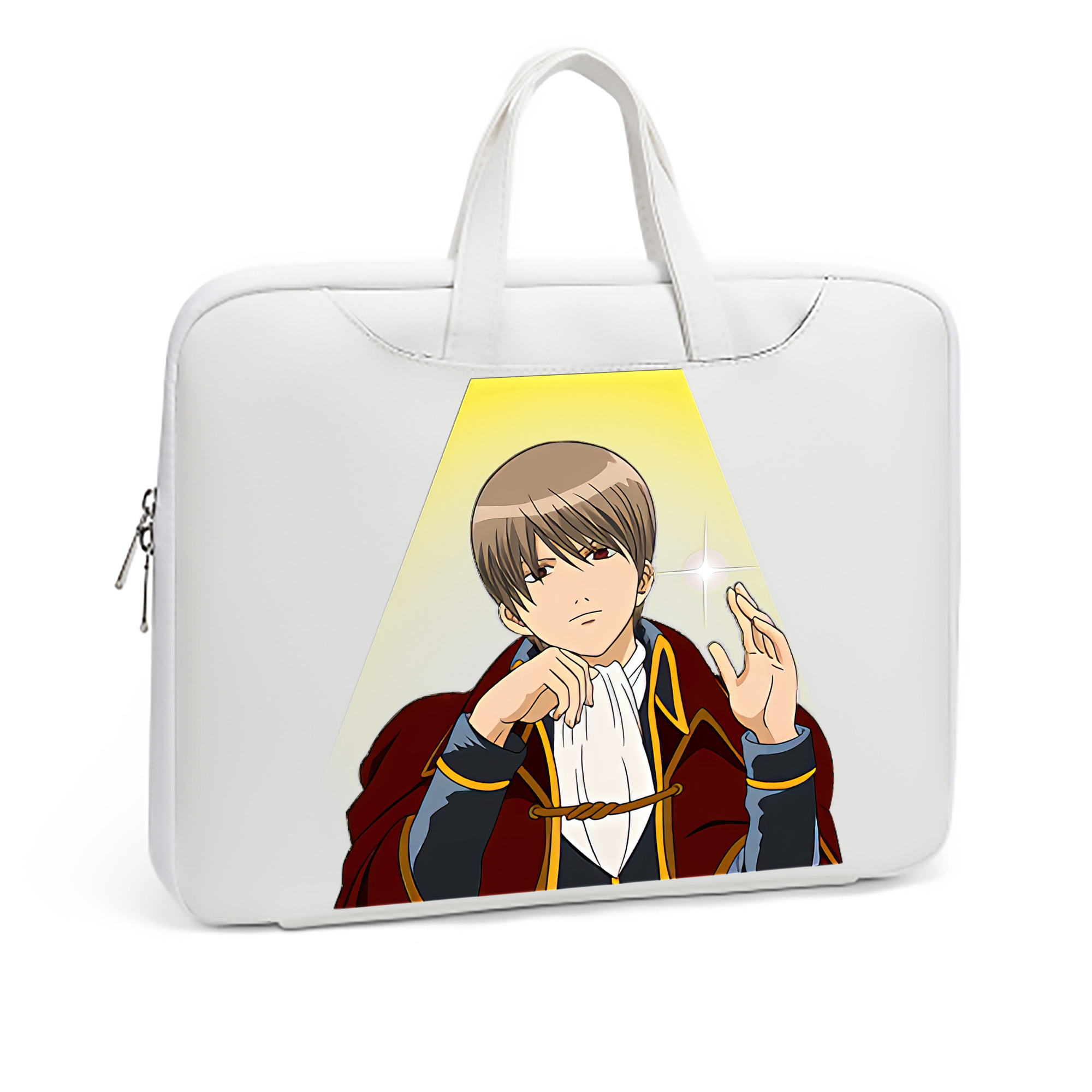 （画像用） ぎんたま 坂田銀時（さかたぎんとき） 神楽 志村新八（しむら しんぱち） GINTAMA Sakata Gintoki Kagura Shimura Shinpachi レザーラップトップバッグ　ノートパソコンケース